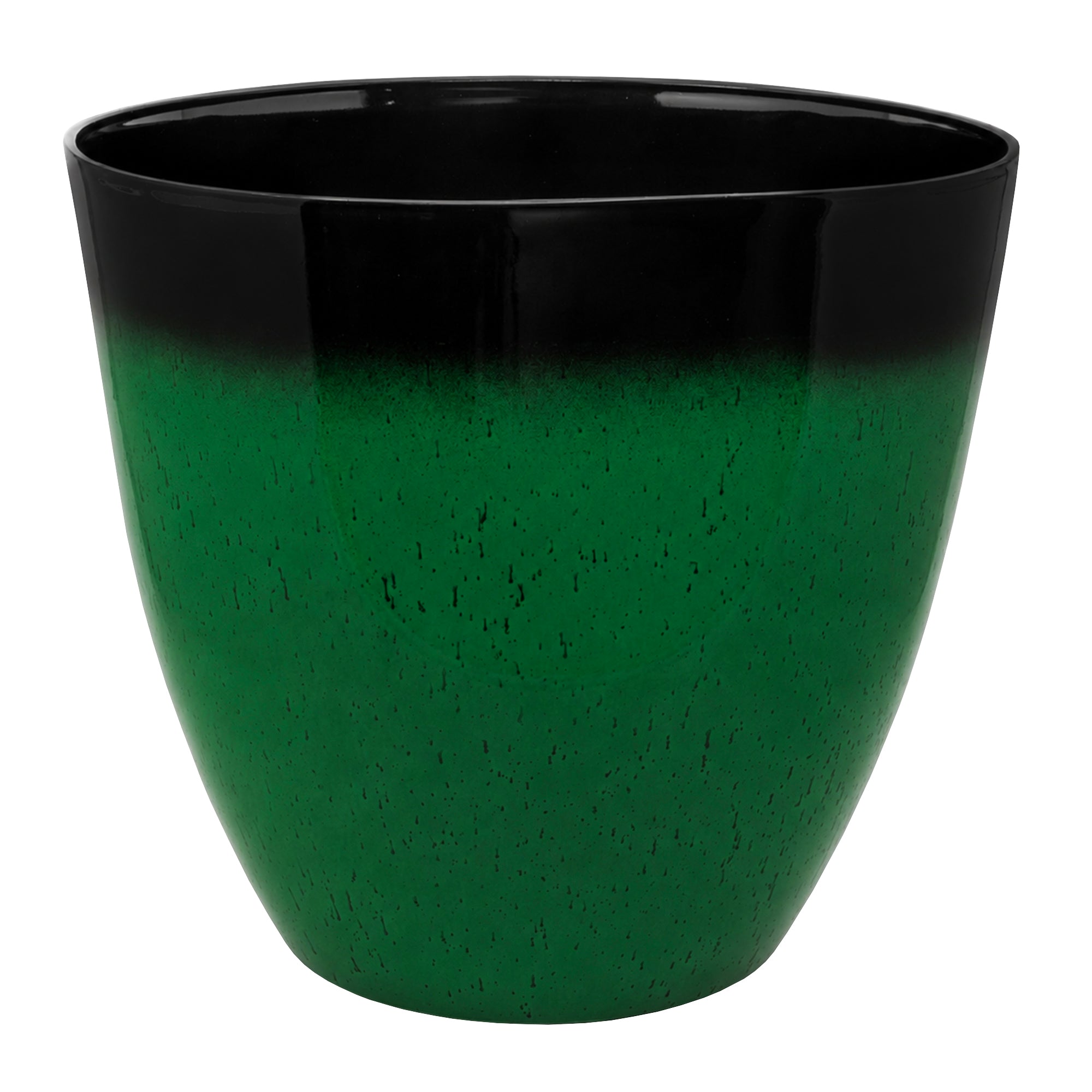 Garden Elements Silhouette Round Two-Toned, Speckled Garden Planter, 15in