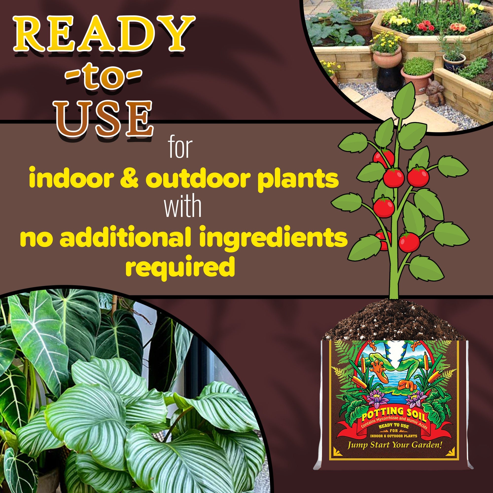 FoxFarm Happy Frog Ready to Use Potting Soil for Indoor and Outdoor Use