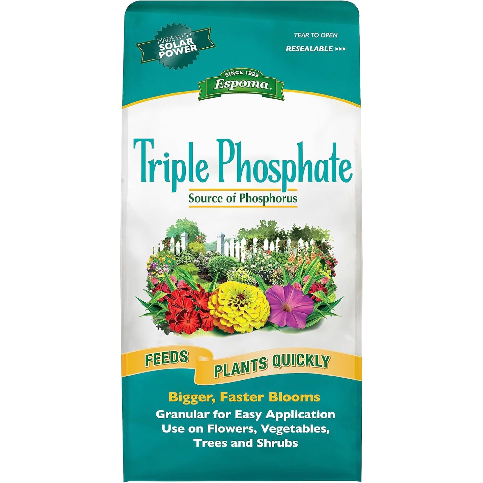 Espoma Triple Phosphate 0-45-0 Fertilizer for Bigger, Faster Blooms, 6.5lbs