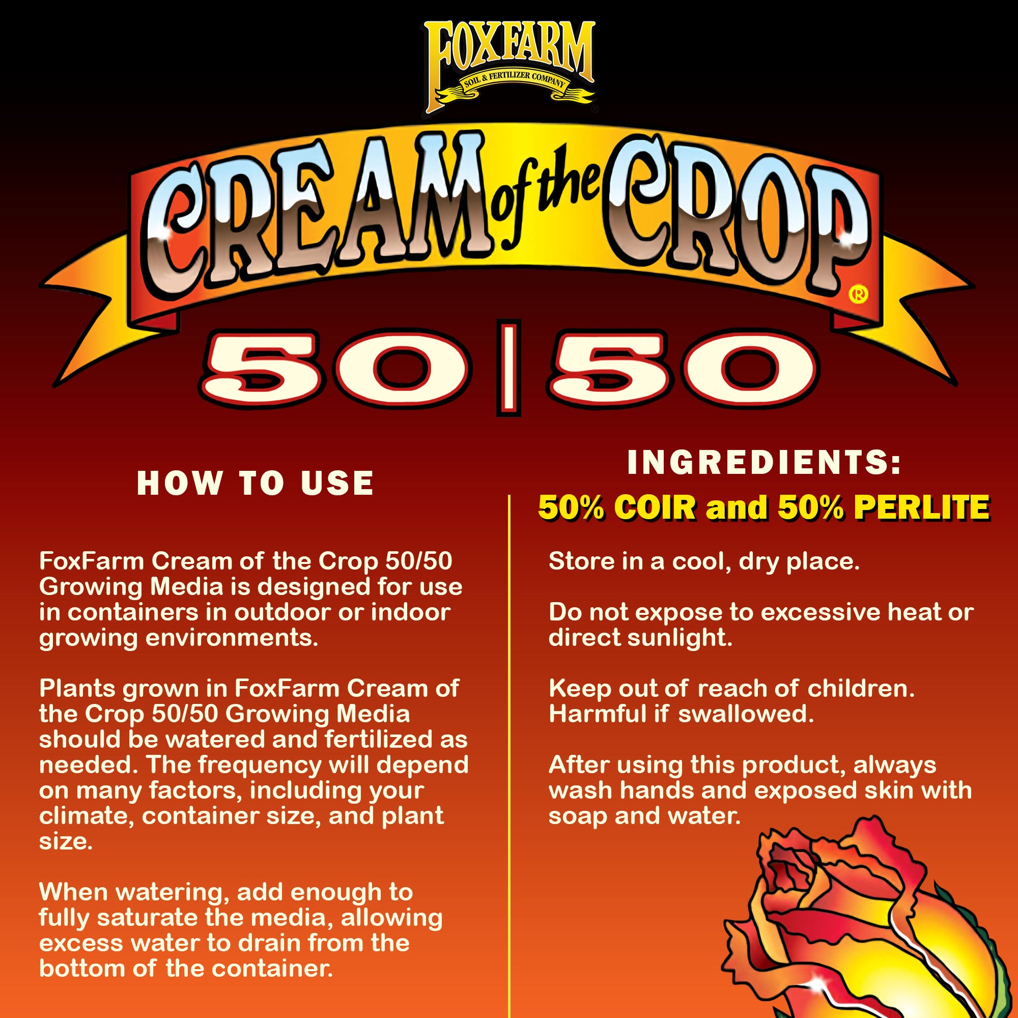 FoxFarm Cream of the Crop 50/50 Growing Media with Perlite and Coco Coir, 2cu ft