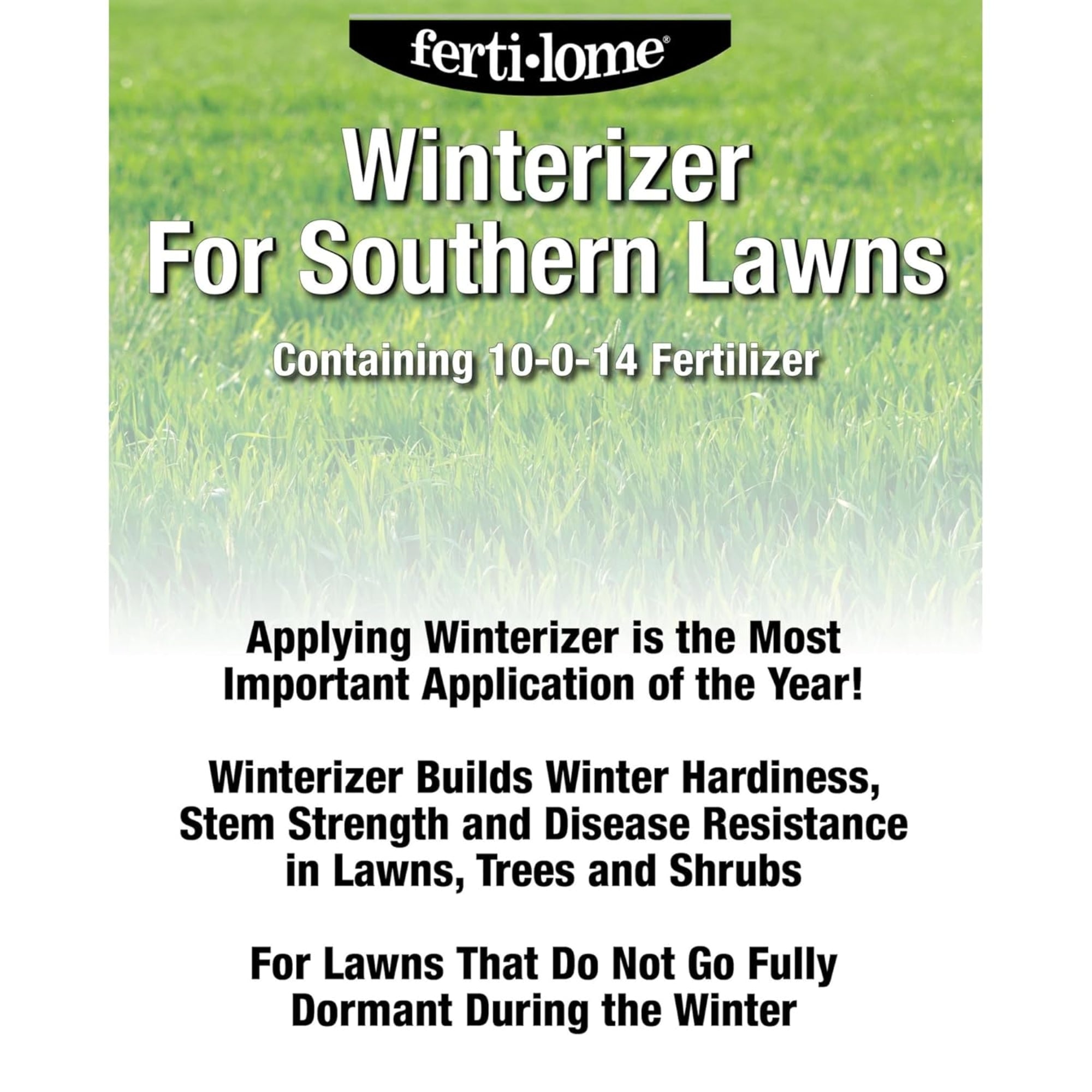 Fertilome Winterizer 10-0-14 Fertilizer for Established Lawns, Trees, and Shrubs