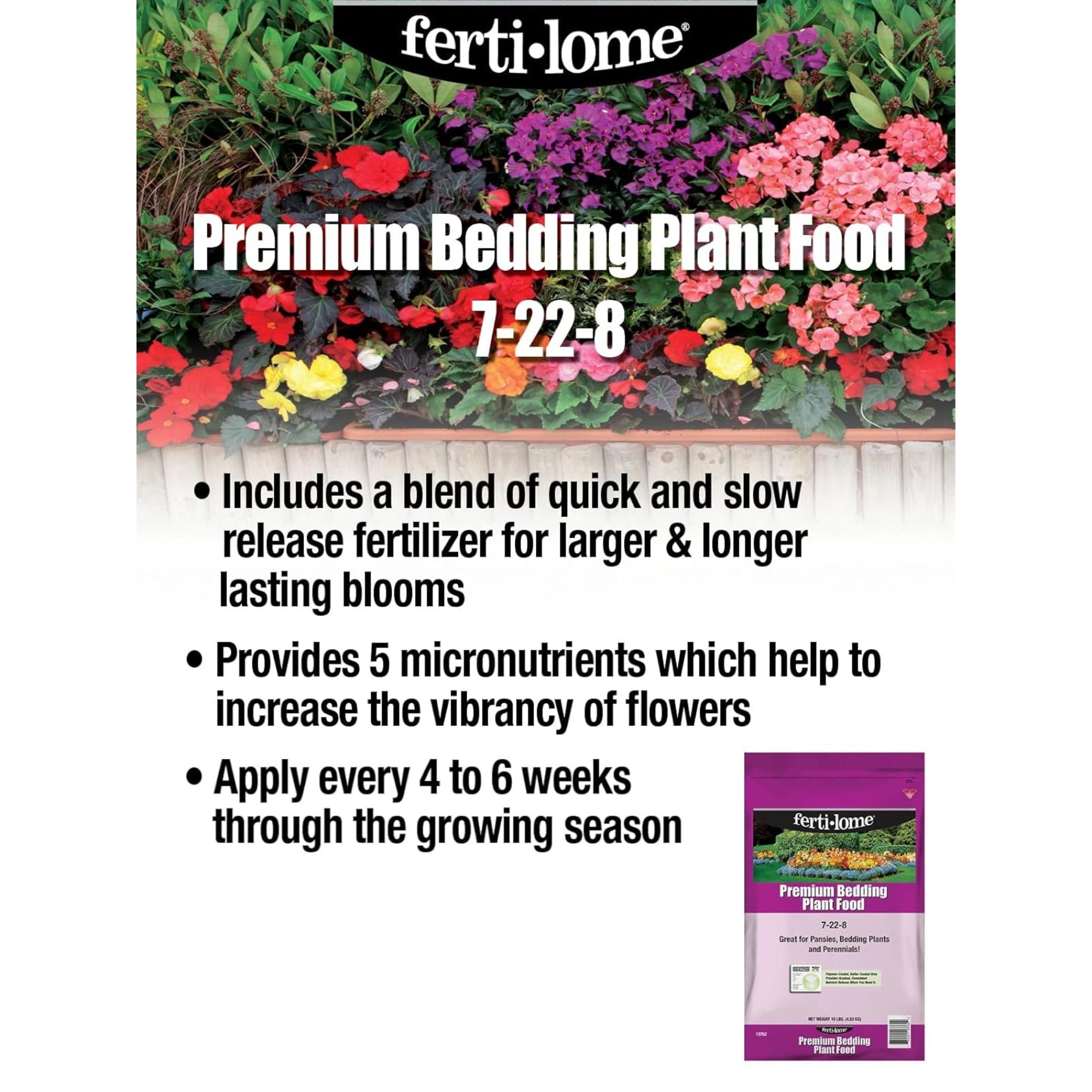 Fertilome Premium Bedding Plant Food 7-22-8 Granular Fertilizer