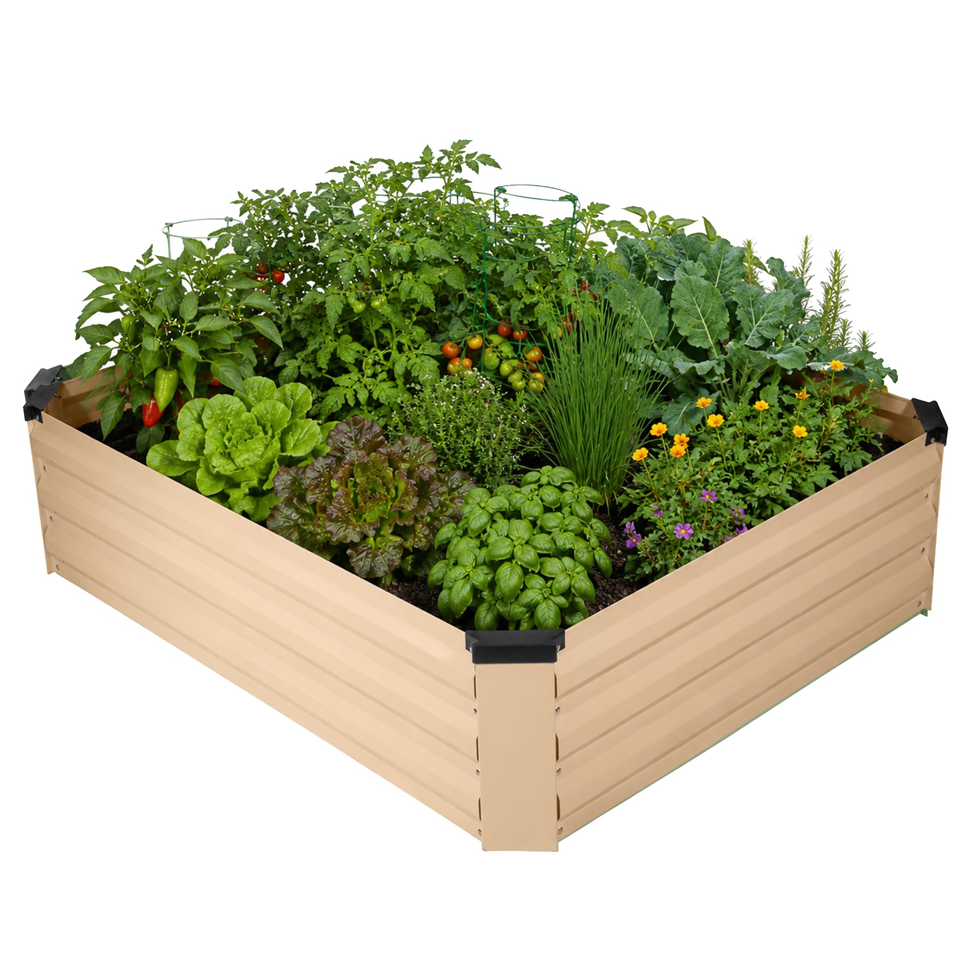Garden Elements Metal Raised Garden Bed, Rectangle