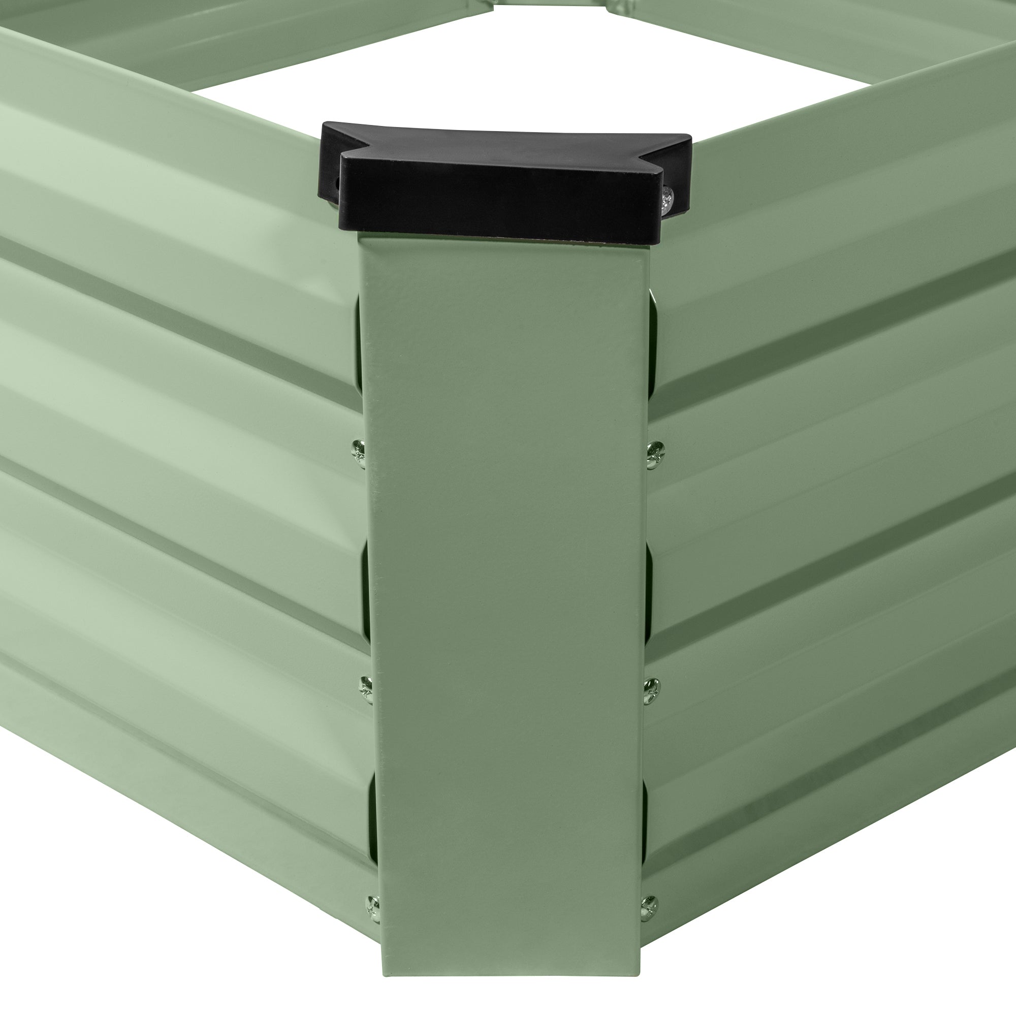 Garden Elements Metal Raised Garden Bed, Rectangle, Light Green