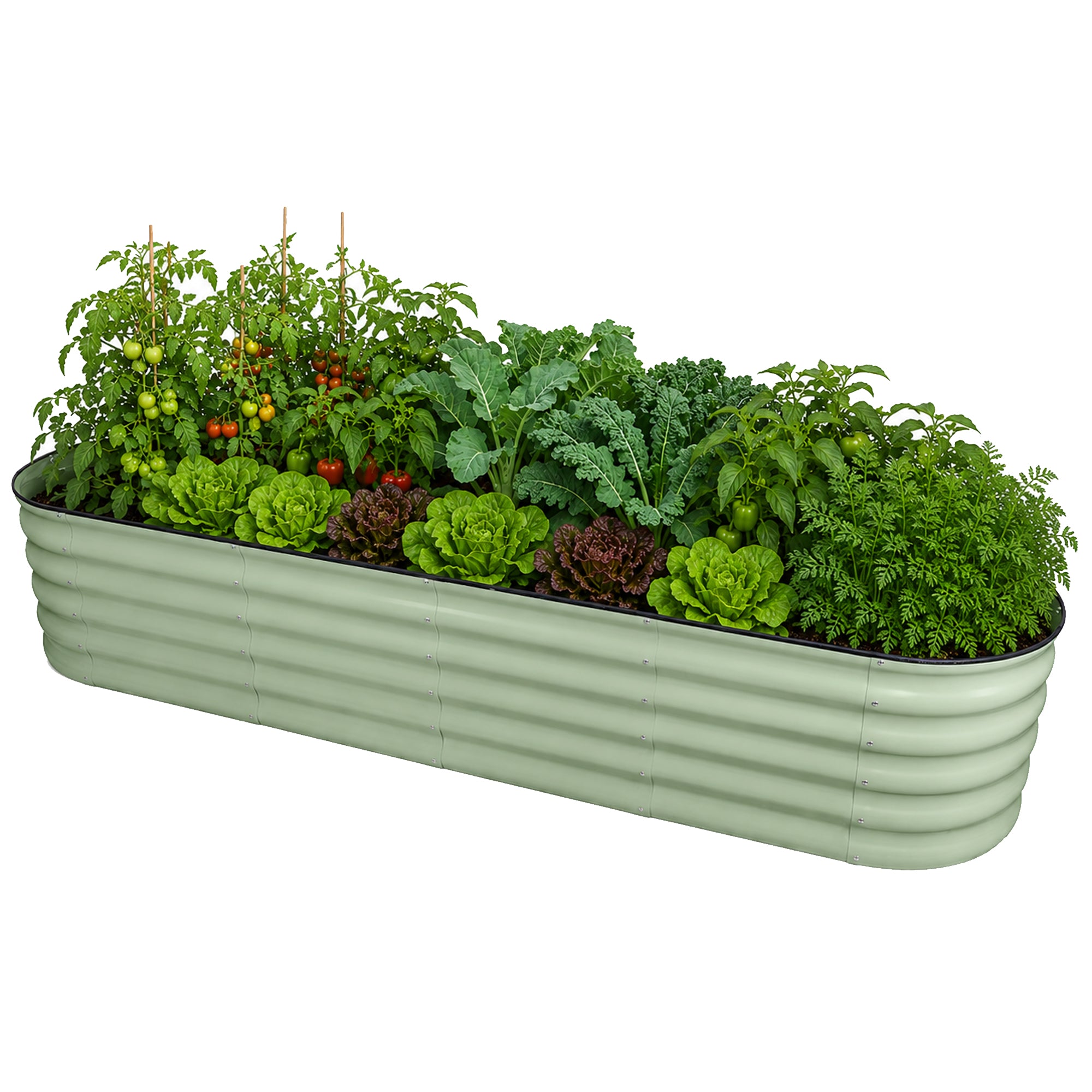 Garden Elements 9-1 Design Premium Raised Garden Bed, Light Green