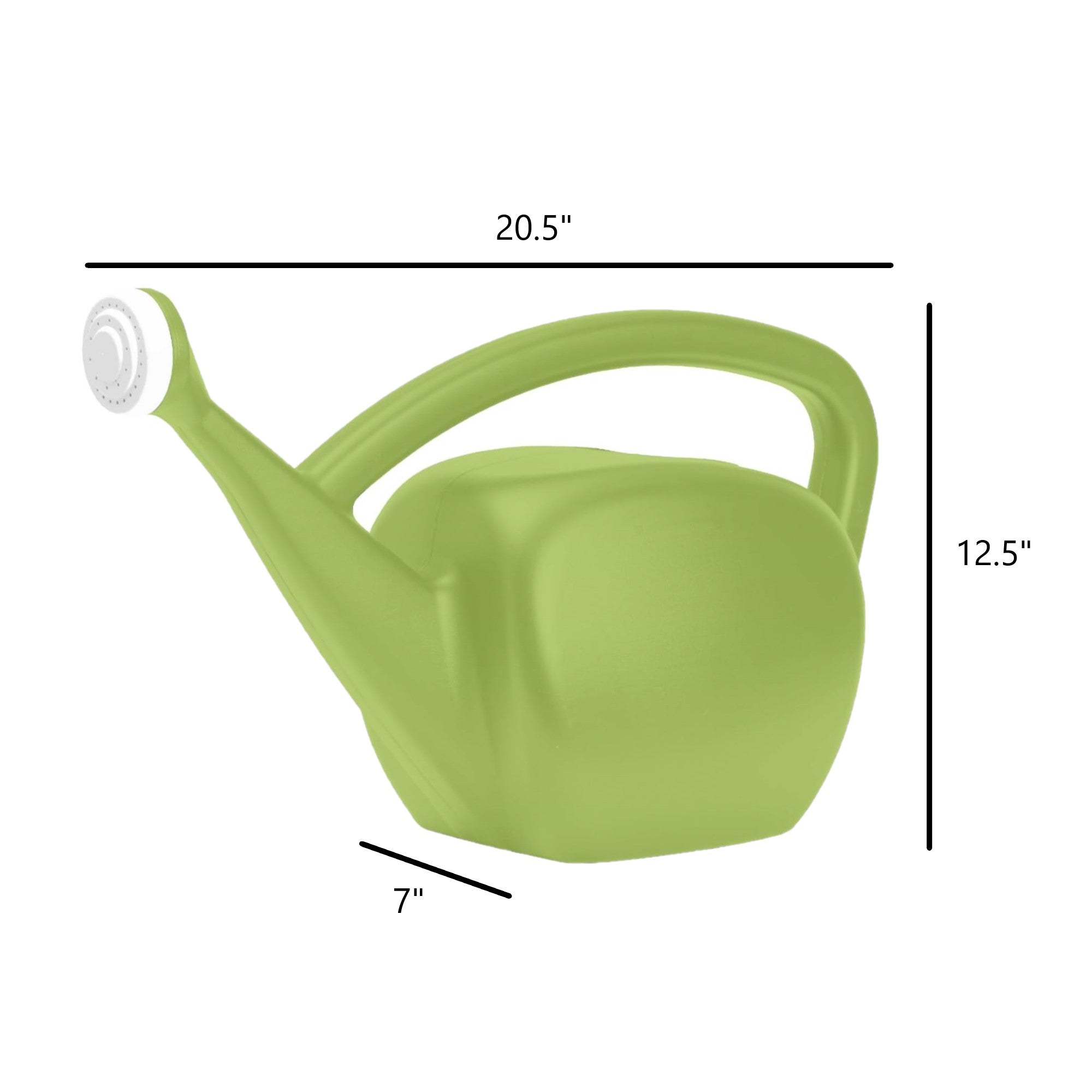 Root & Vessel Mid Century Modern Plastic Watering Can, 2 Gallon
