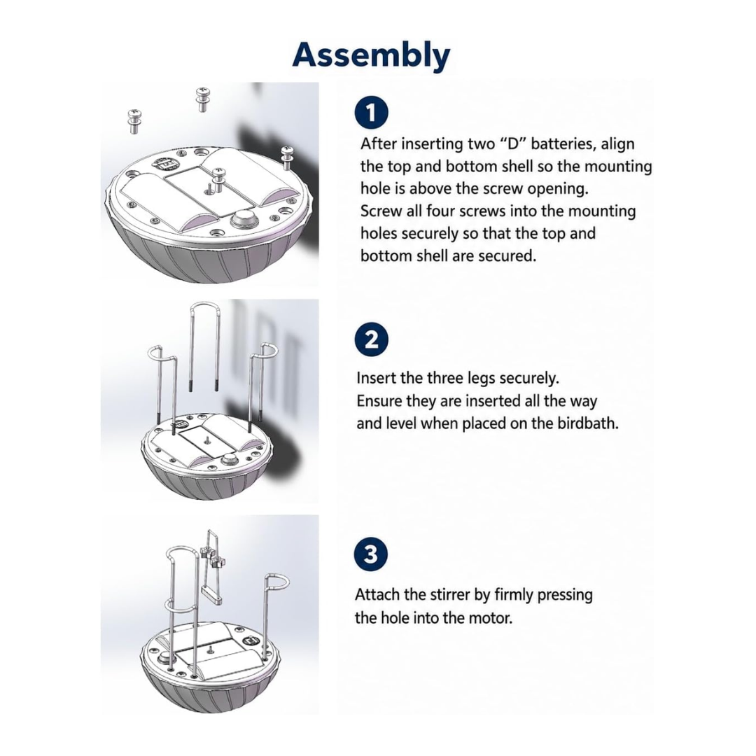 Farm Innovators Birdbath Water Rippler Agitator