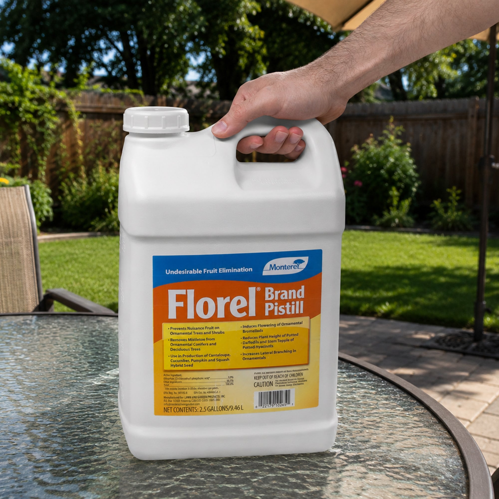 Monterey Florel Brand Pistill to Prevent Nuisance Ornamental Fruiting, 2.5gal