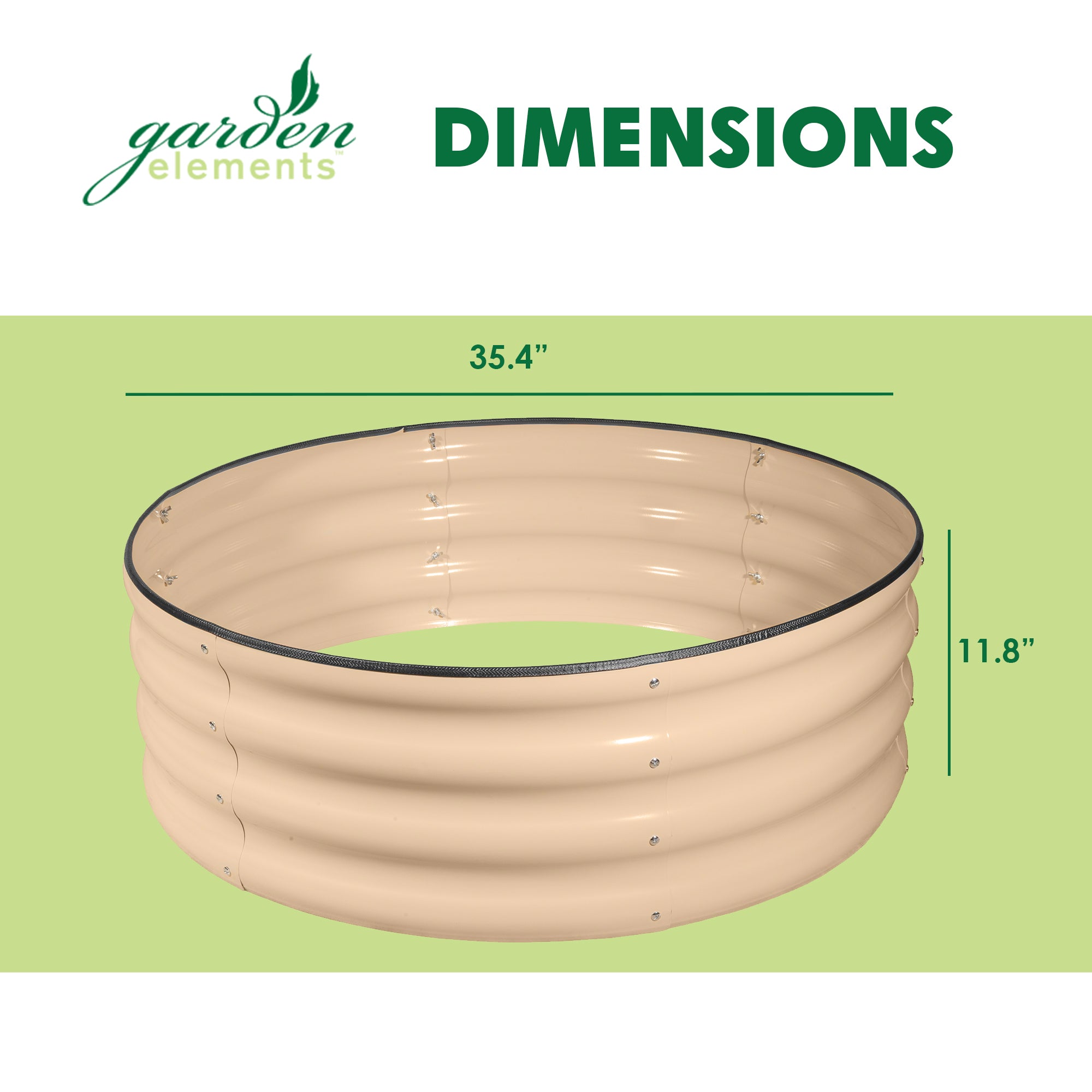 Garden Elements Metal Raised Garden Bed, Round