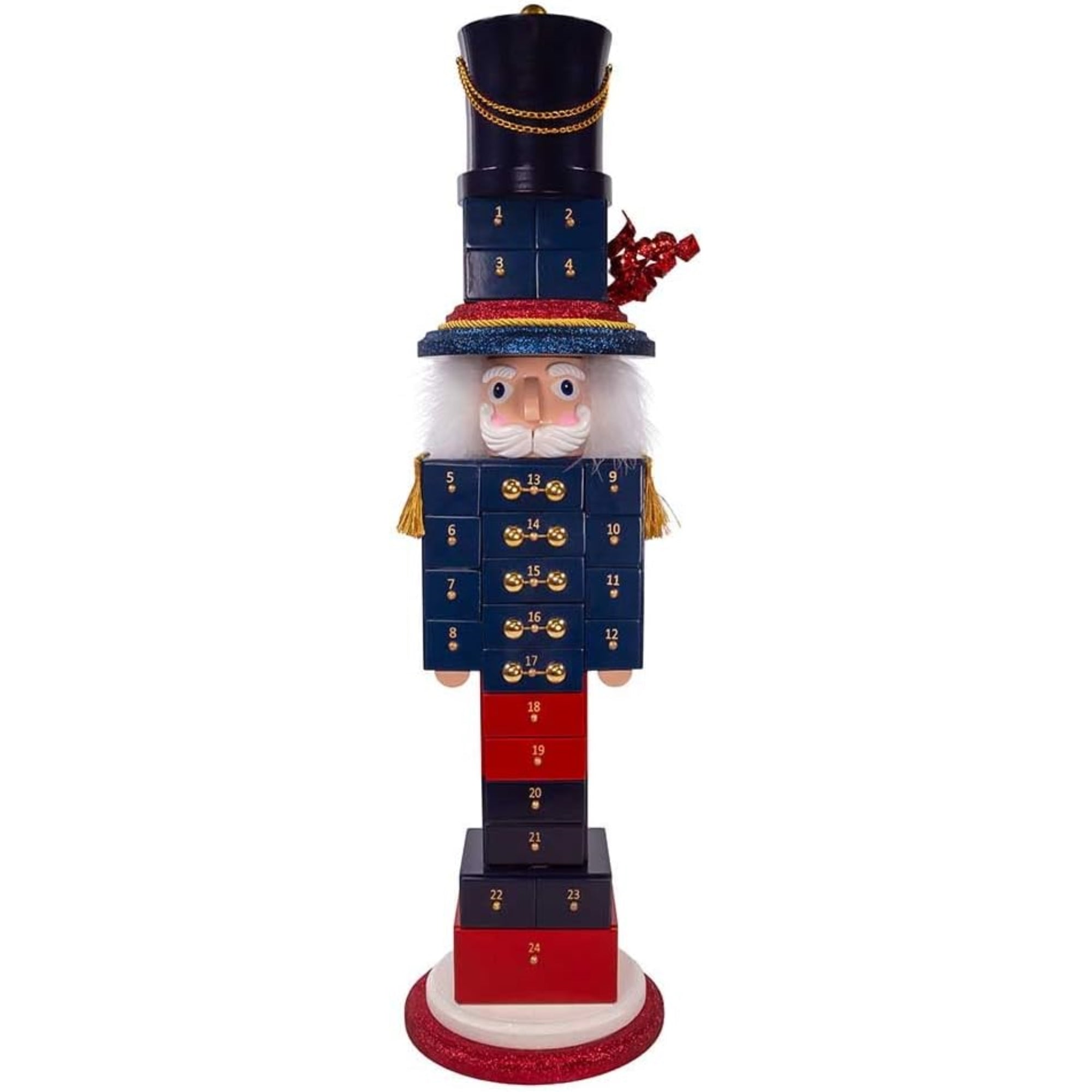 Kurt Adler Hollywood Nutcrackers Advent Calendar Soldier Nutcracker, 30”