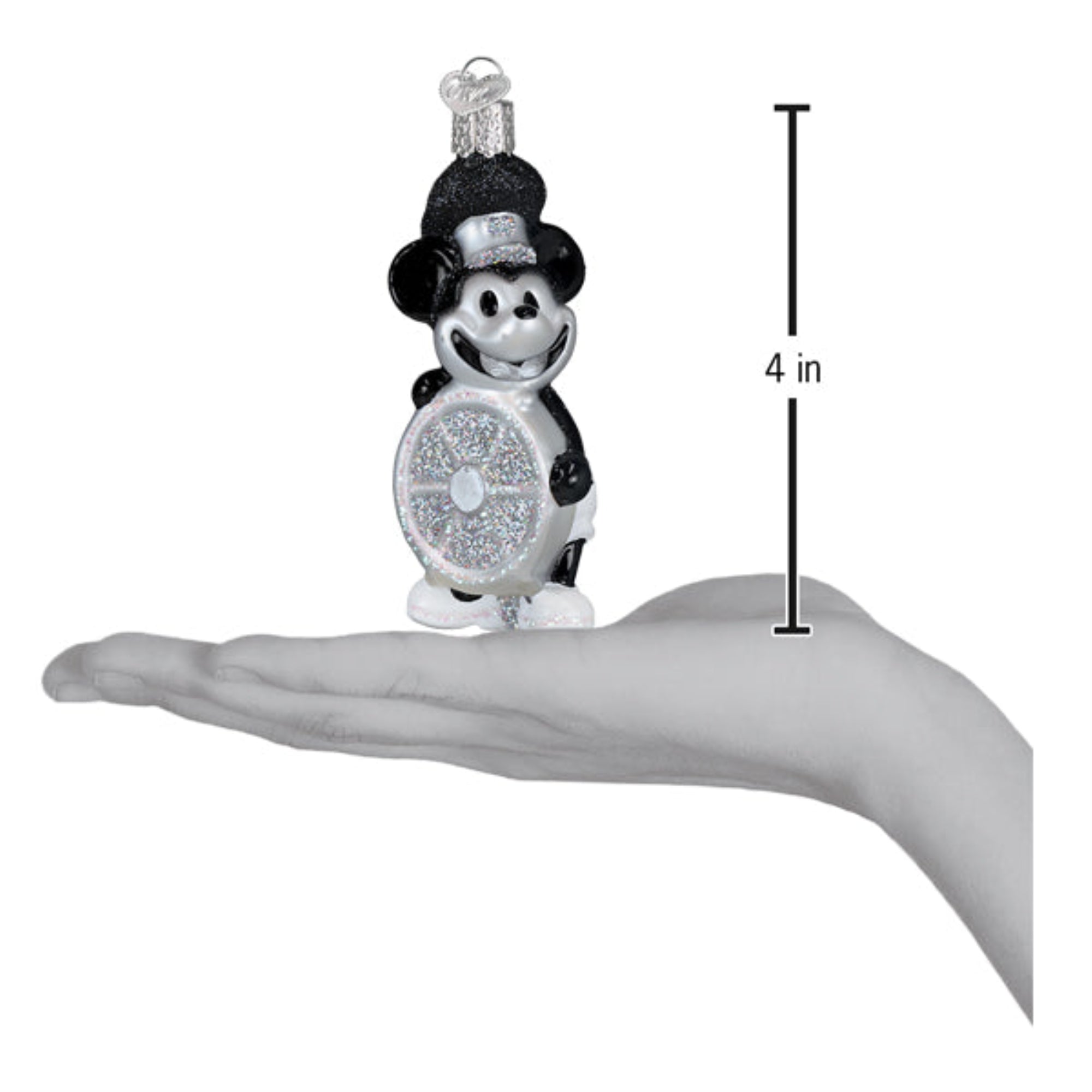 Old World Christmas Blown Glass Tree Ornament, Steamboat Willie Skipper