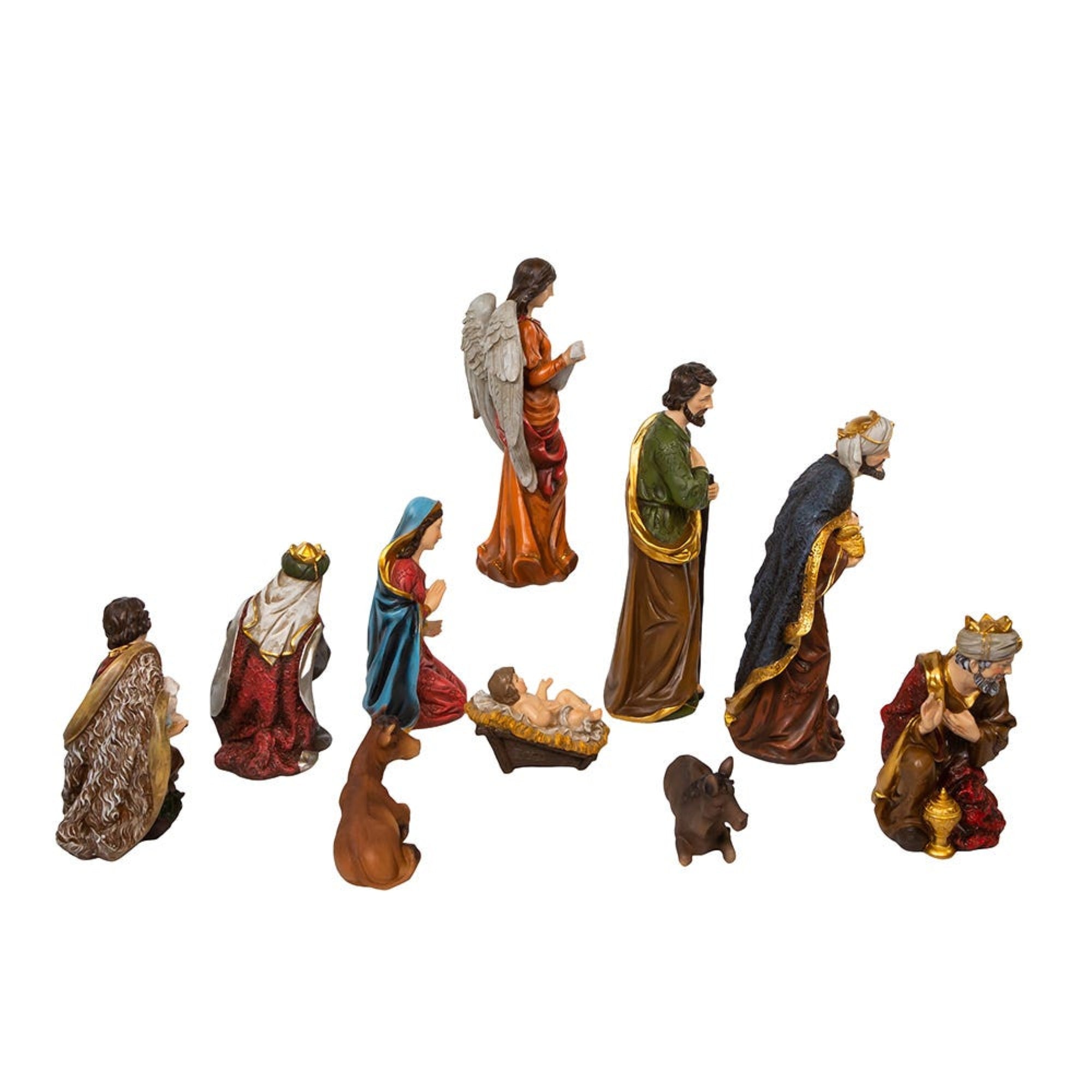Kurt Adler Nativity Scene Figurine Table Pieces, 10-Piece Set, 12.5"