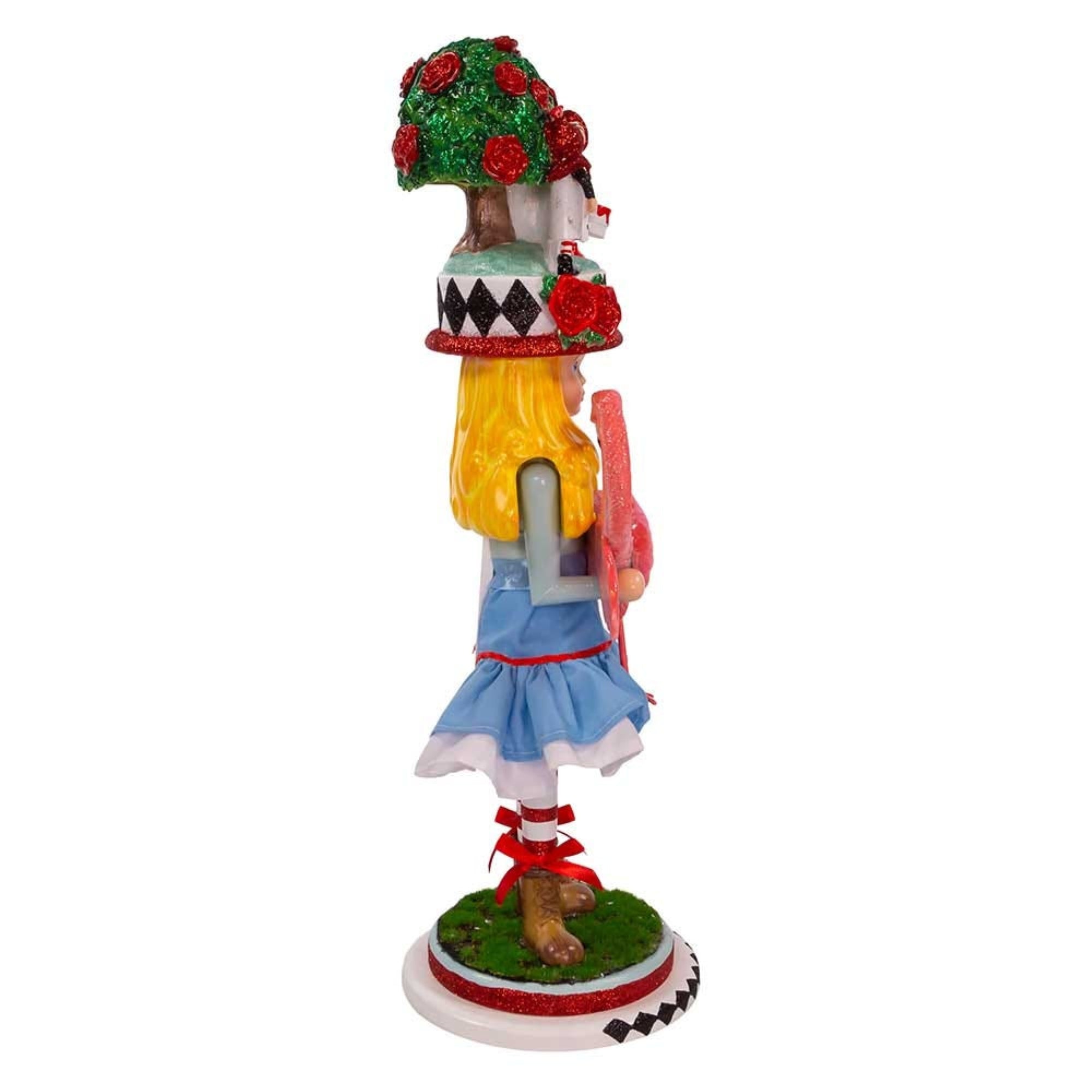 Kurt Adler Hollywood Nutcrackers Collection, Alice with Flamingo, 19"