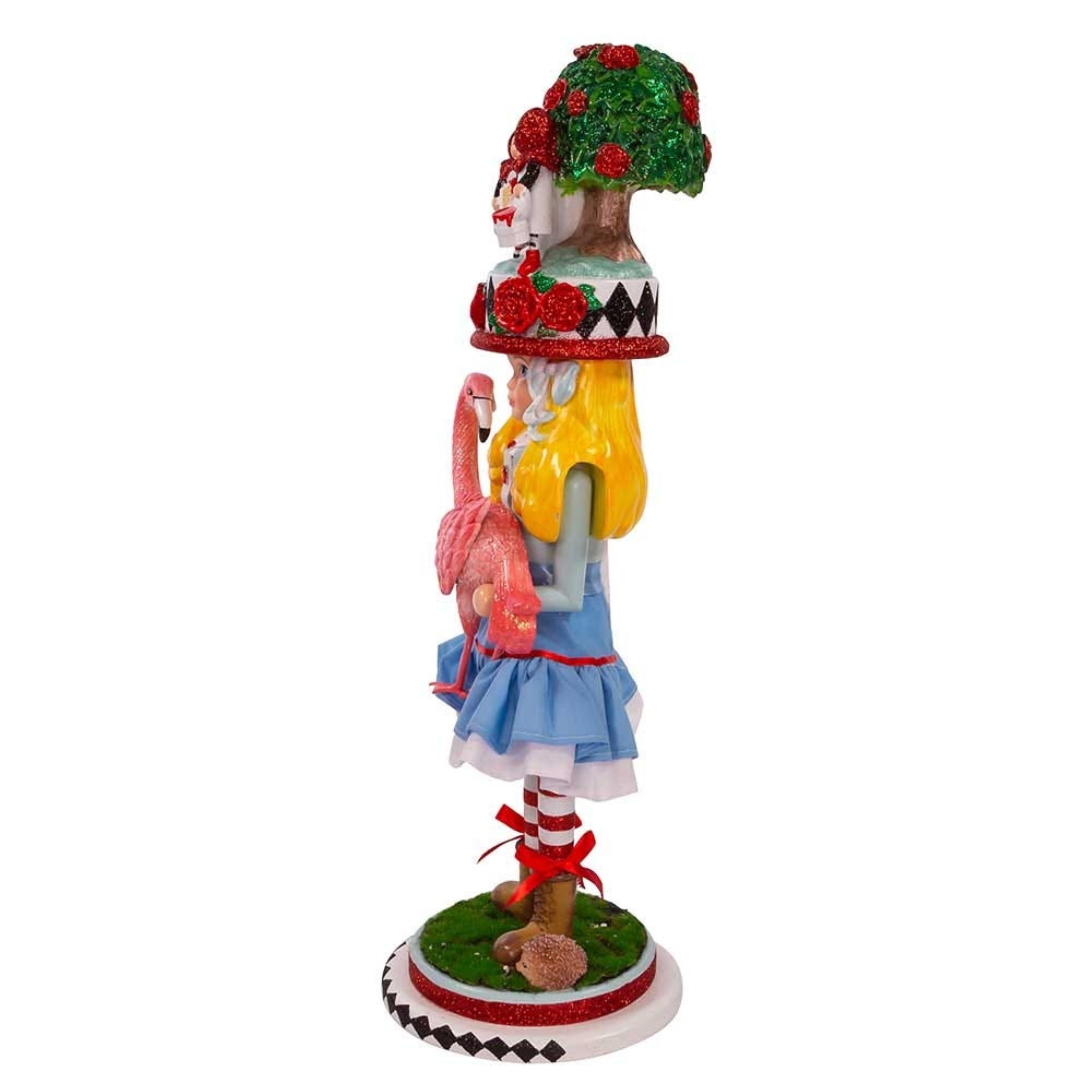 Kurt Adler Hollywood Nutcrackers Collection, Alice with Flamingo, 19"