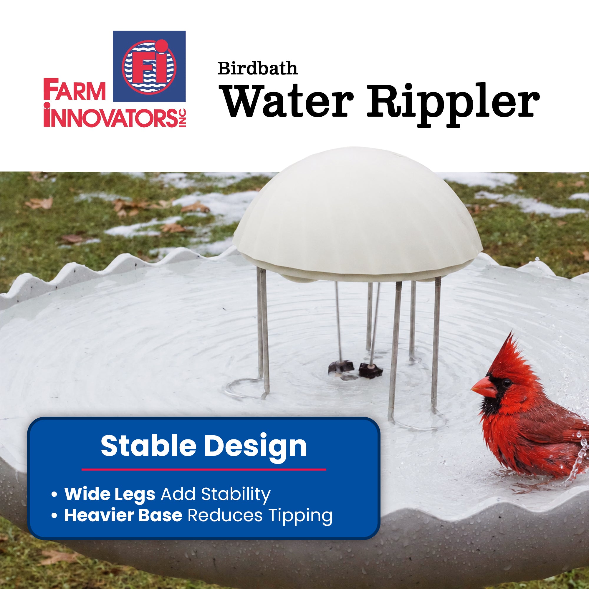 Farm Innovators Birdbath Water Rippler Agitator