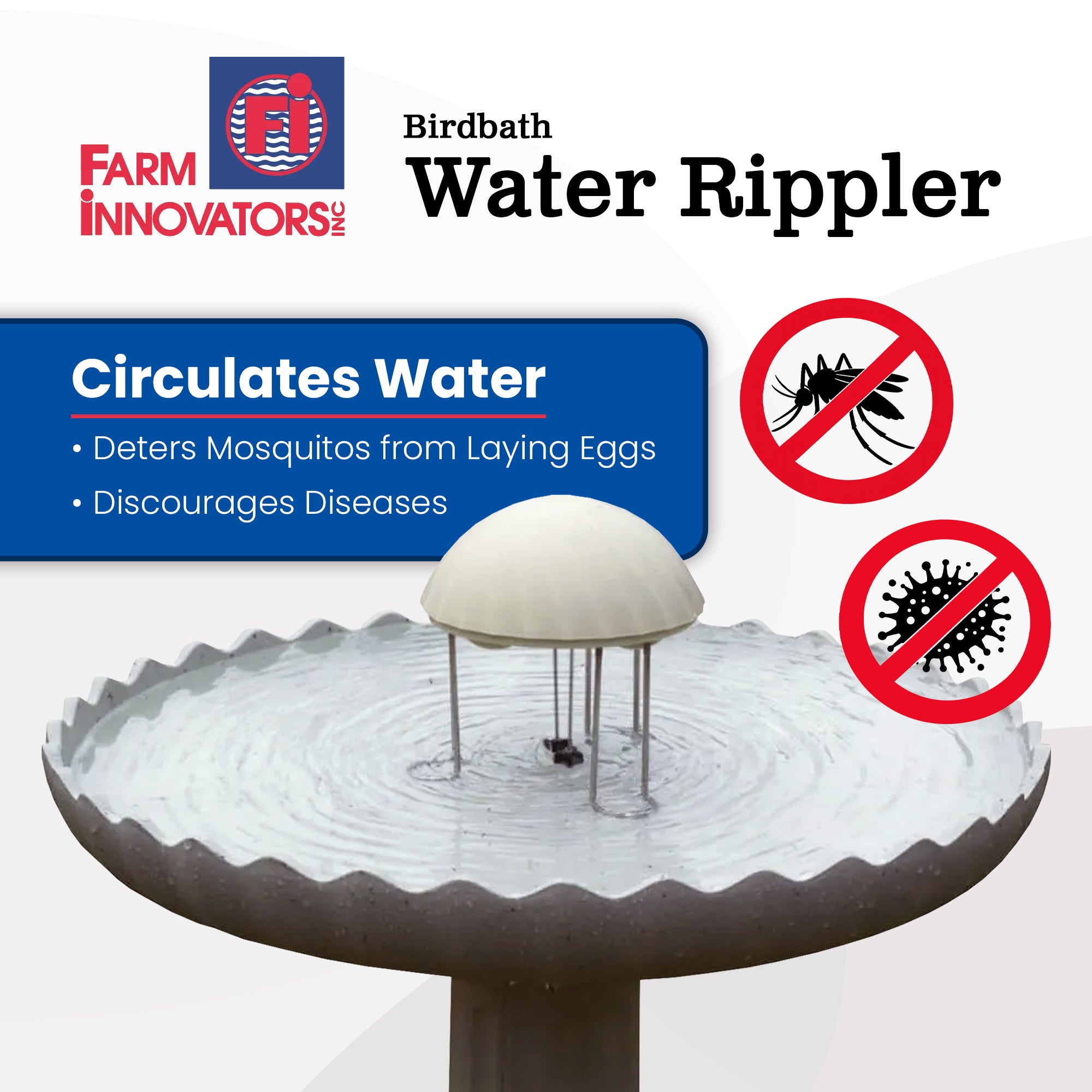 Farm Innovators Birdbath Water Rippler Agitator