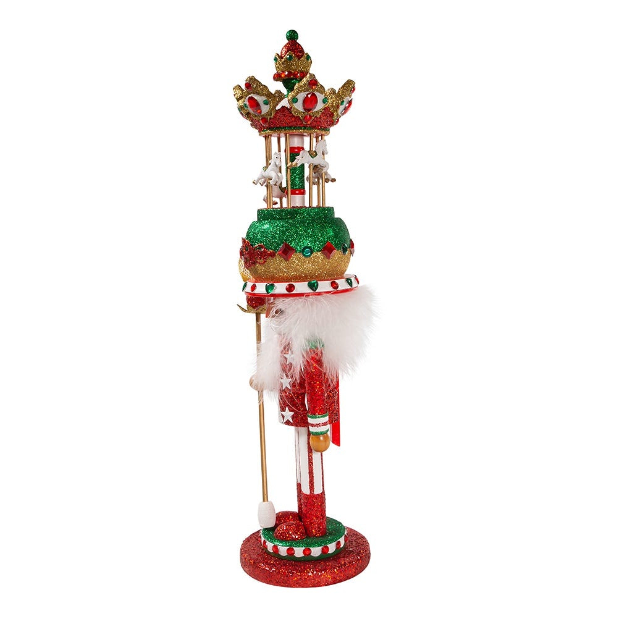 Kurt Adler Hollywood Nutcrackers Collection, Musical Carousel Hat, 15"