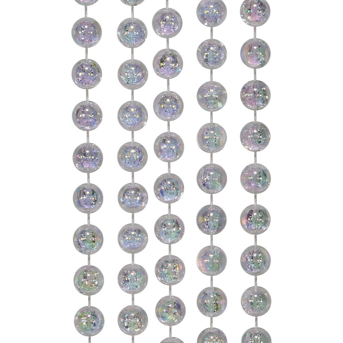 Kurt Adler Christmas Decoration, Bead Garland, Iridescent, 15 ft