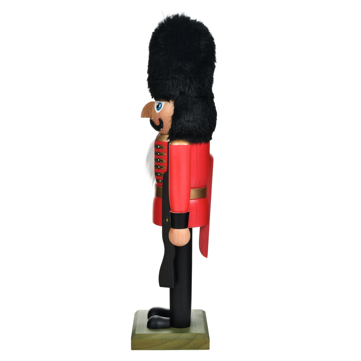 Garden Elements Black Forest Beech Wood Soldier Nutcracker, 14.5in