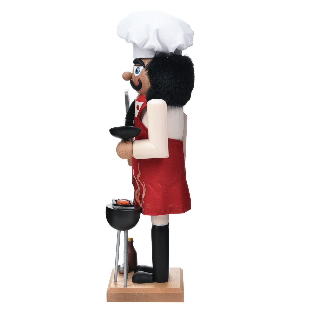 Garden Elements Black Forest Beech Wood BBQ Grill Master Nutcracker, 13.5in