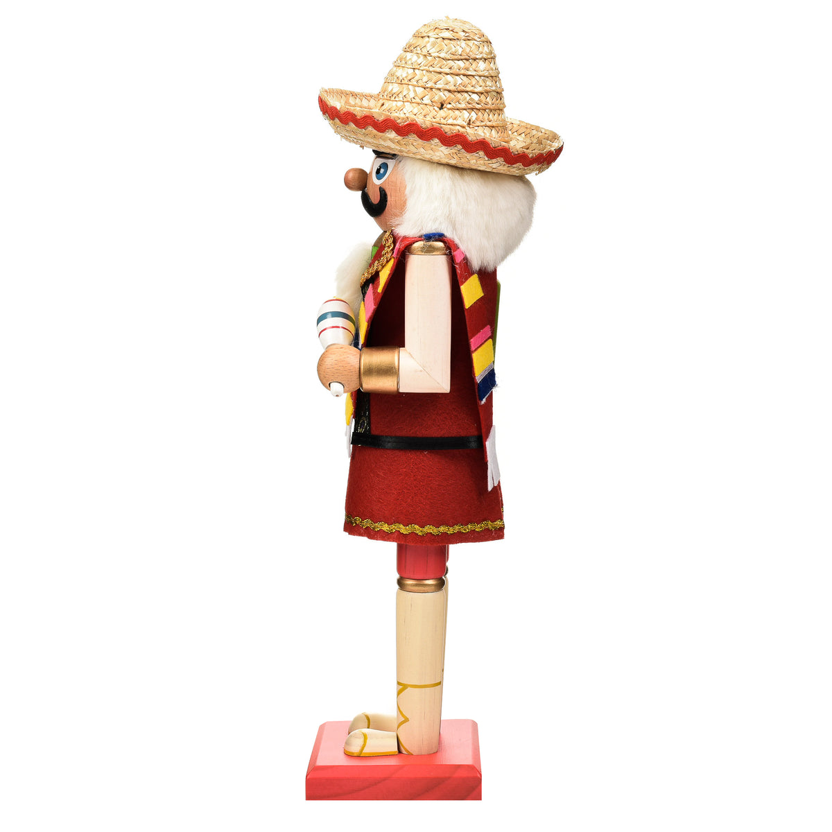 Garden Elements Black Forest Beech Wood Mexican Inspired Nutcracker, 15.5in