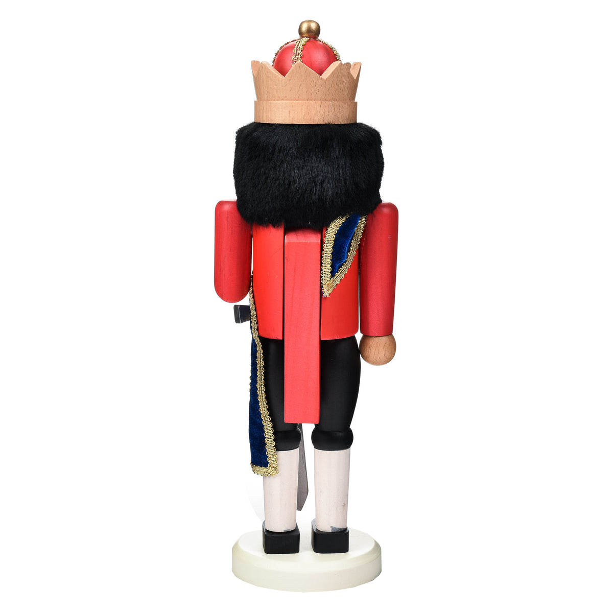 Garden Elements Black Forest Beech Wood King Nutcracker, 14.25in