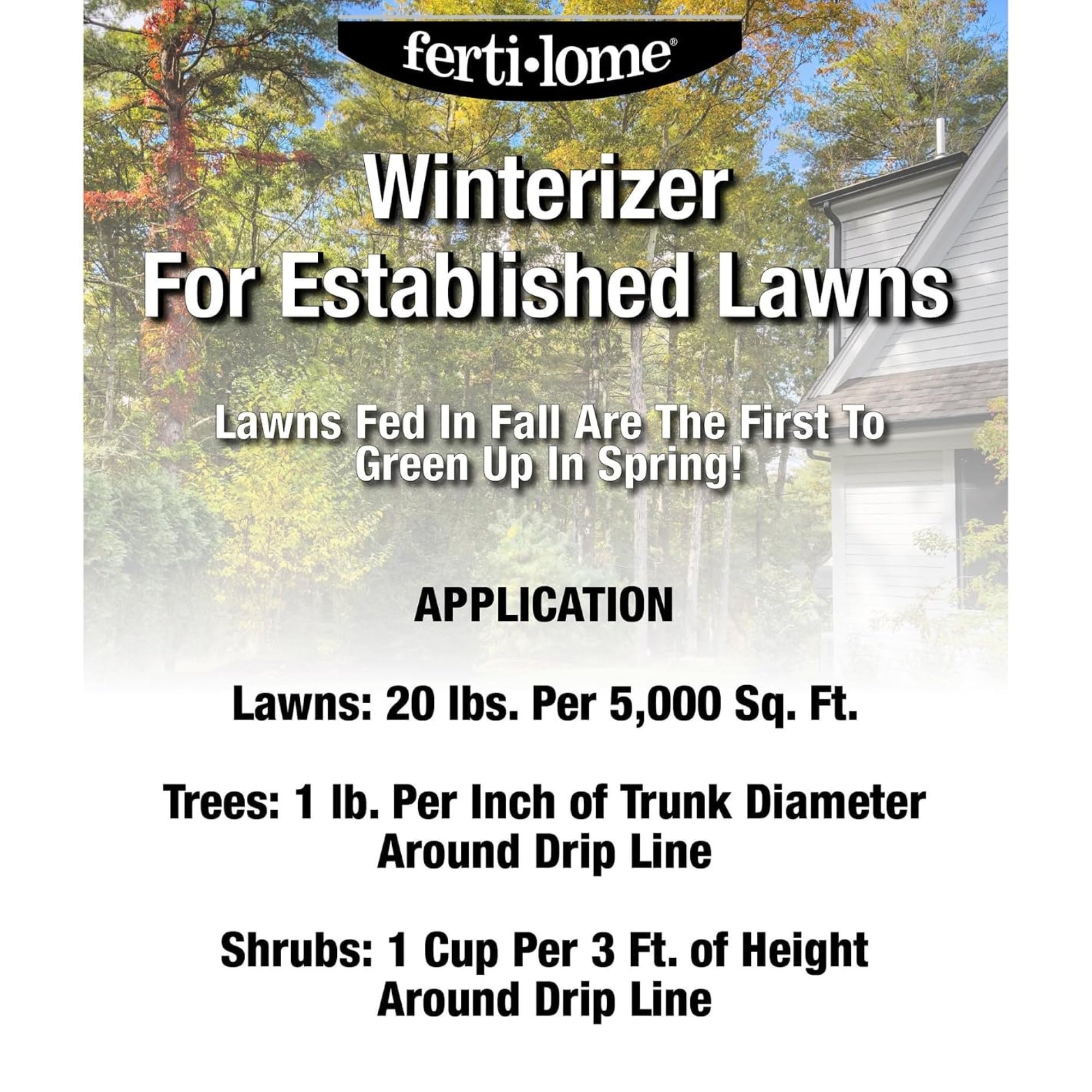 Fertilome Winterizer 25-0-6 Fertilizer for Established Lawns, 20lbs