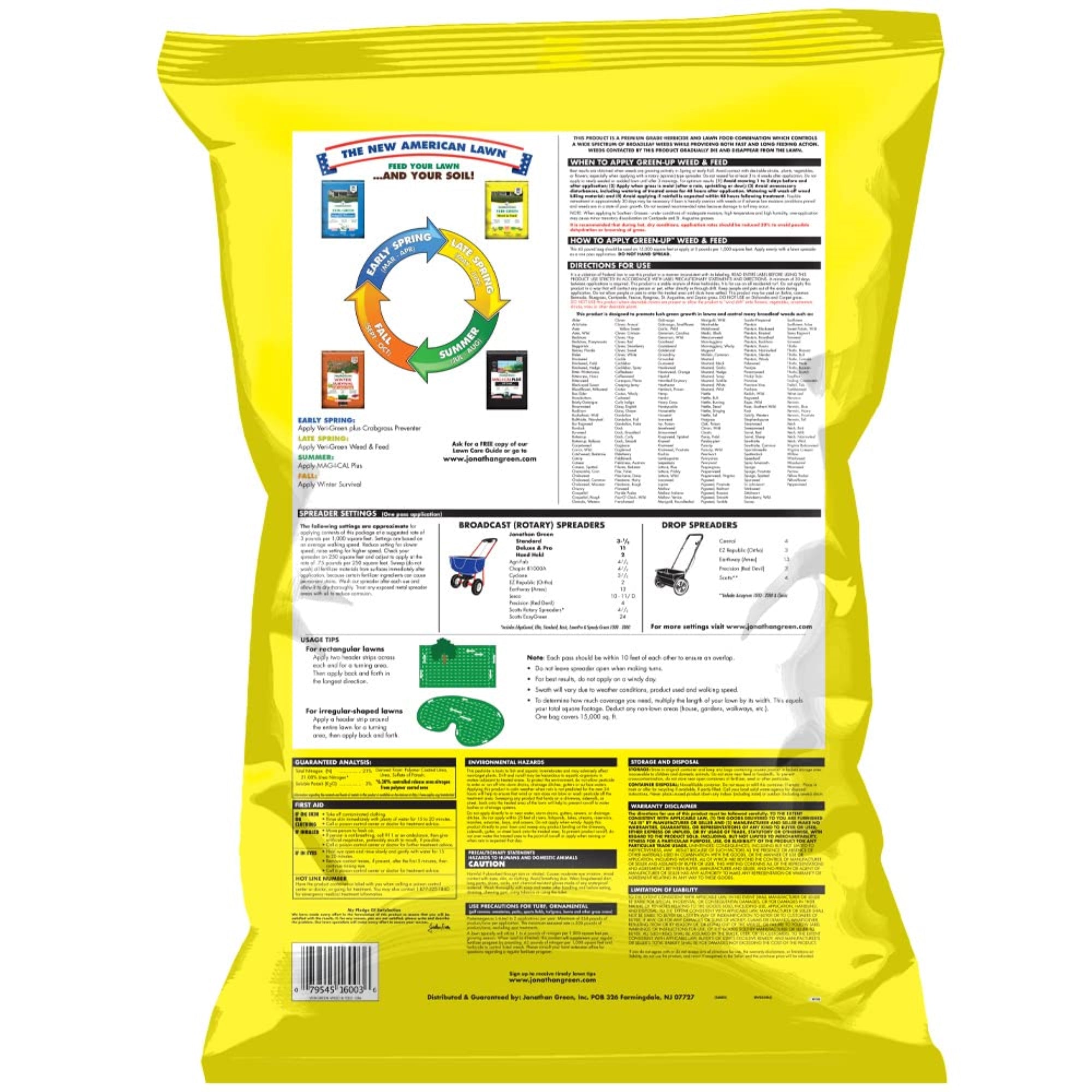 Jonathan Green Veri-Green Lawn Fertilizer and Weed Control Bundle, 5,000 sq ft