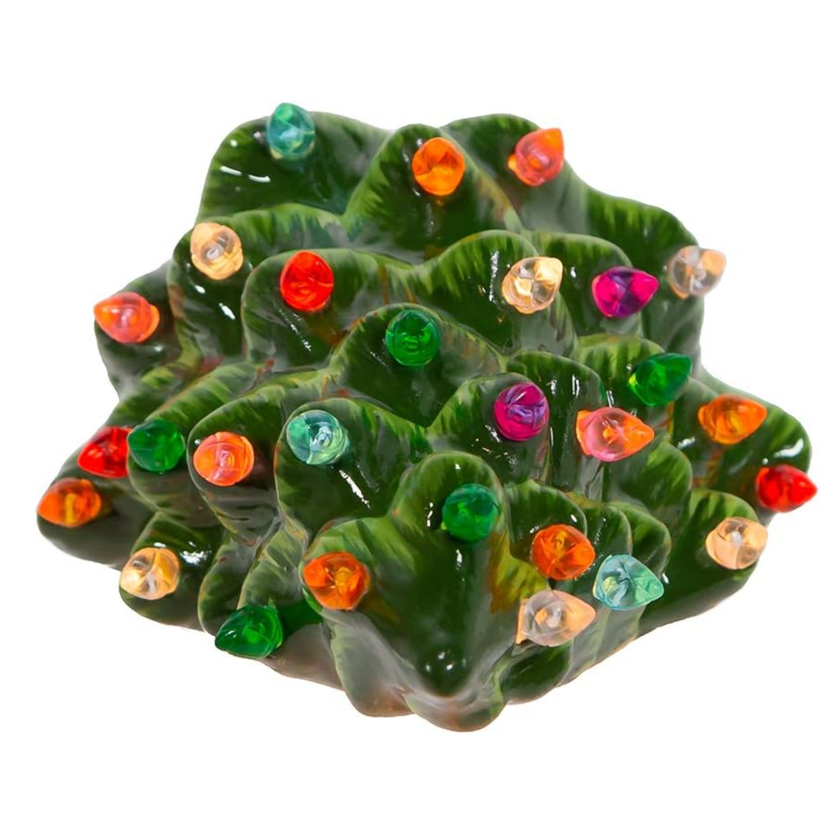 Kurt Adler Ceramic Green Tree Night Light, 6in