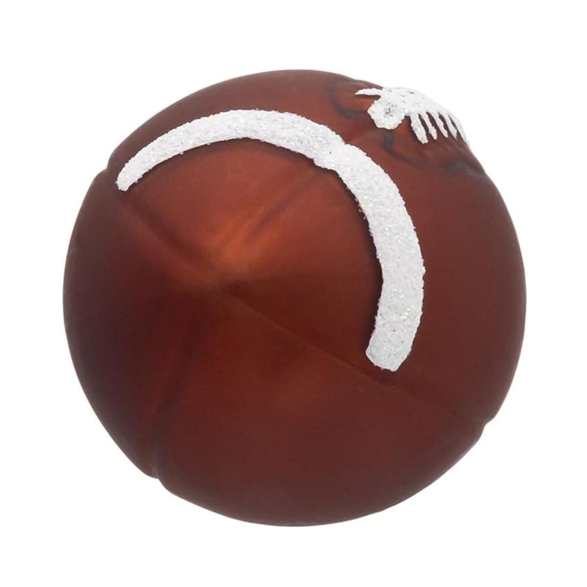 Kurt Adler Noble Gems Glass Football with Santa Hat Ornament, 3.5in
