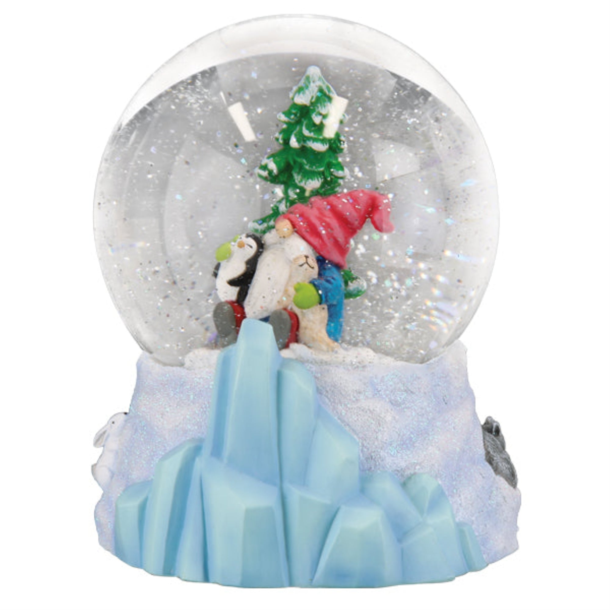Old World Christmas Tabletop Snow Globe, Winter Arctic Gnome, 6"