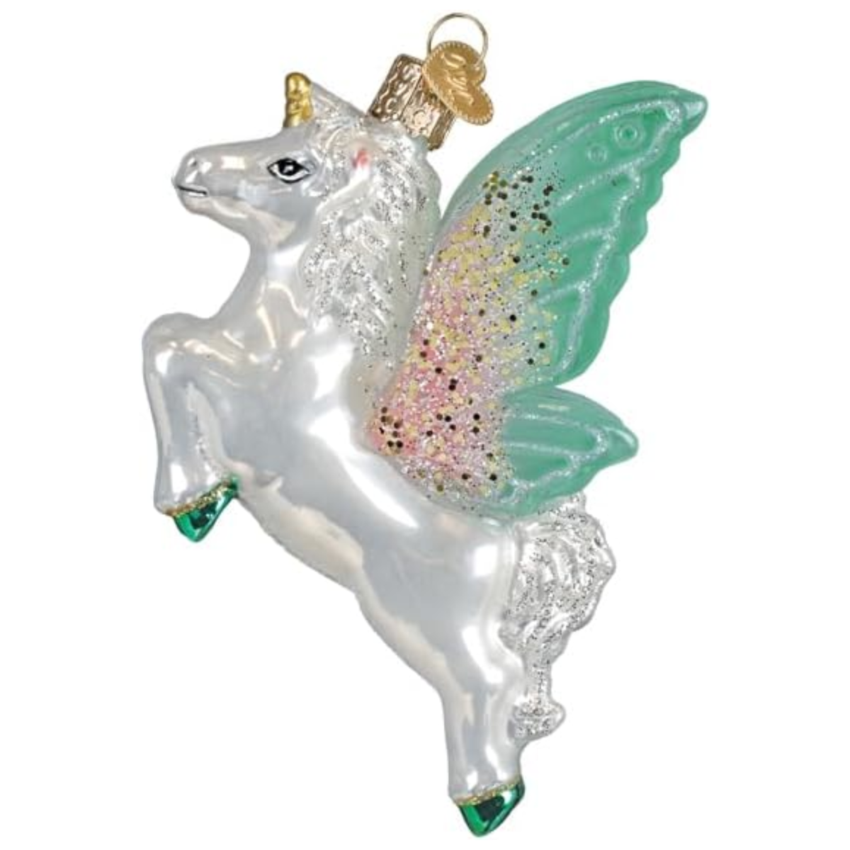 Old World Christmas Blown Glass Ornament for Tree, Radiant Pegasus