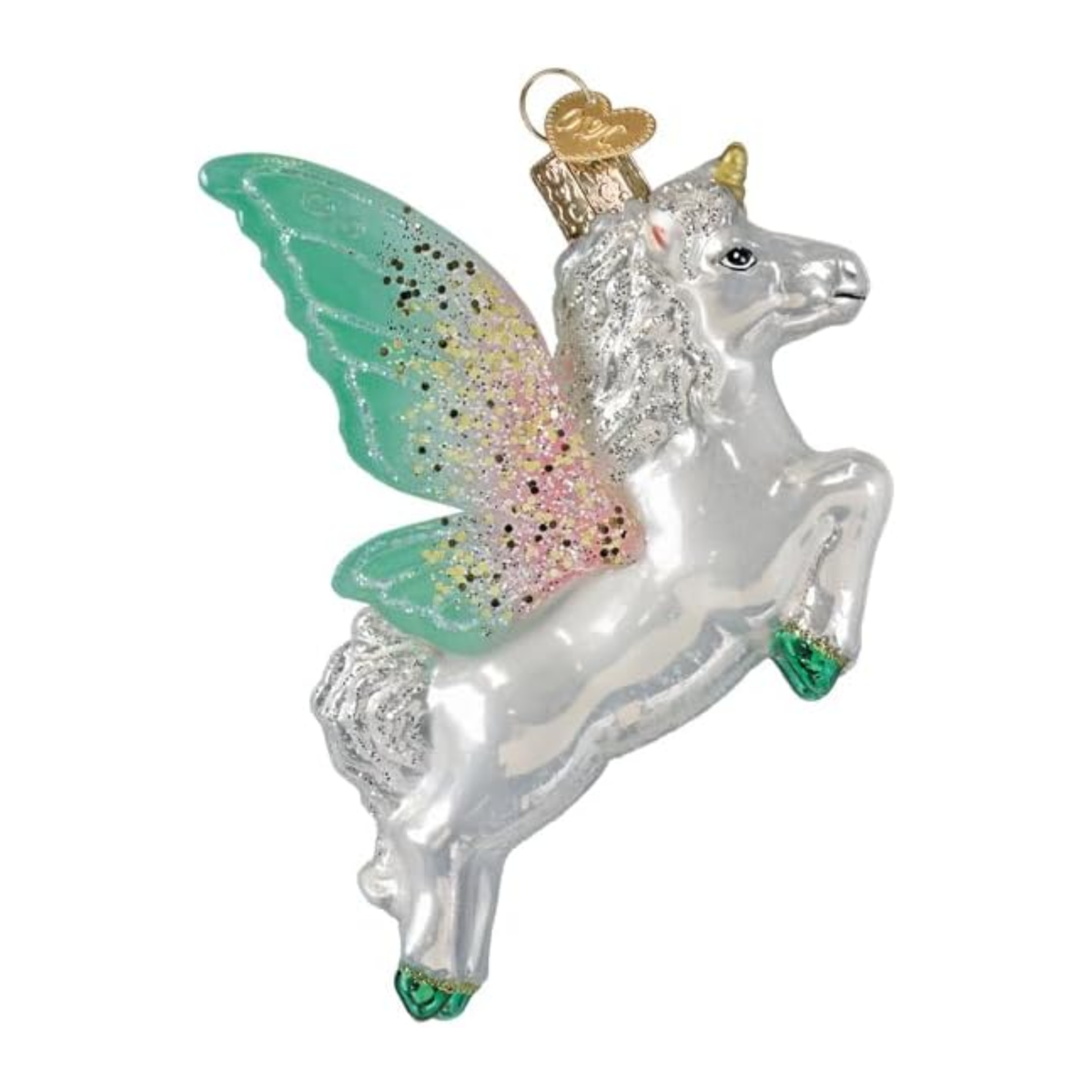Old World Christmas Blown Glass Ornament for Tree, Radiant Pegasus