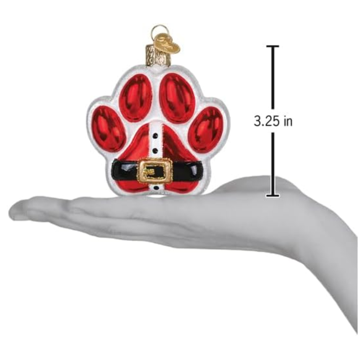 Old World Christmas Blown Glass Ornament for Christmas Tree, Santa Paws