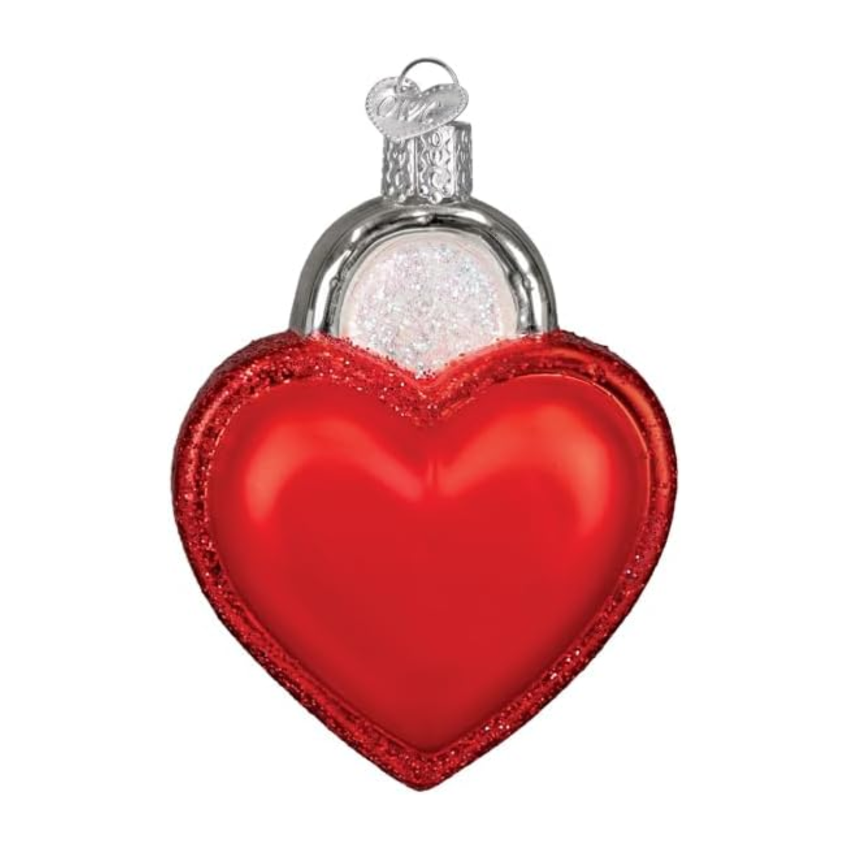 Old World Christmas Blown Glass Ornament for Christmas Tree, Love Lock