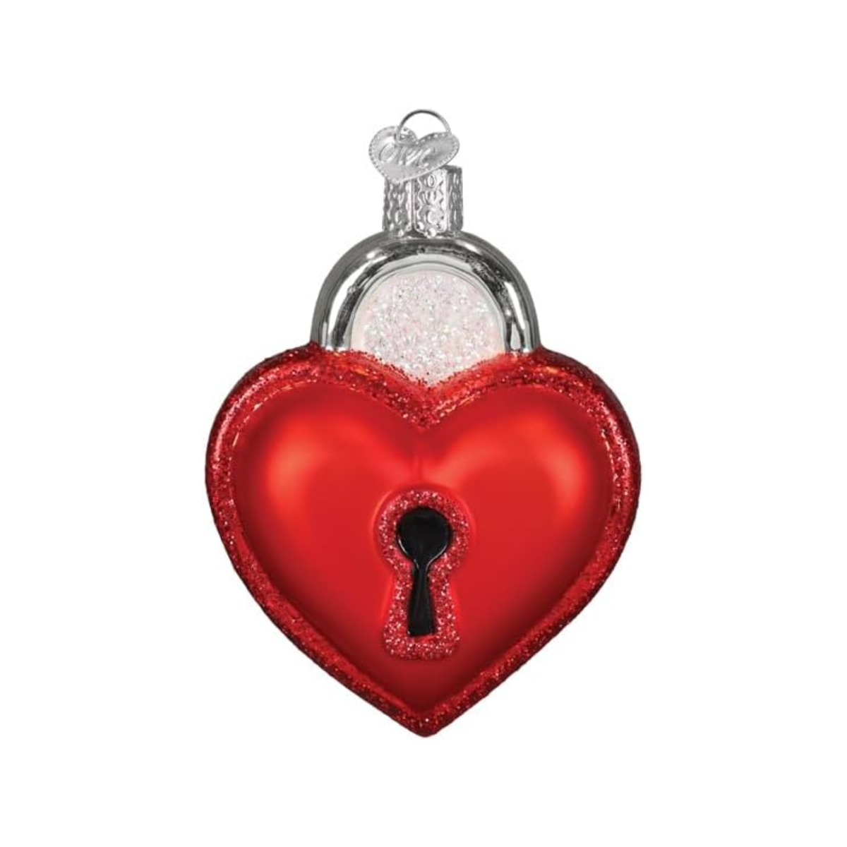 Old World Christmas Blown Glass Ornament for Christmas Tree, Love Lock