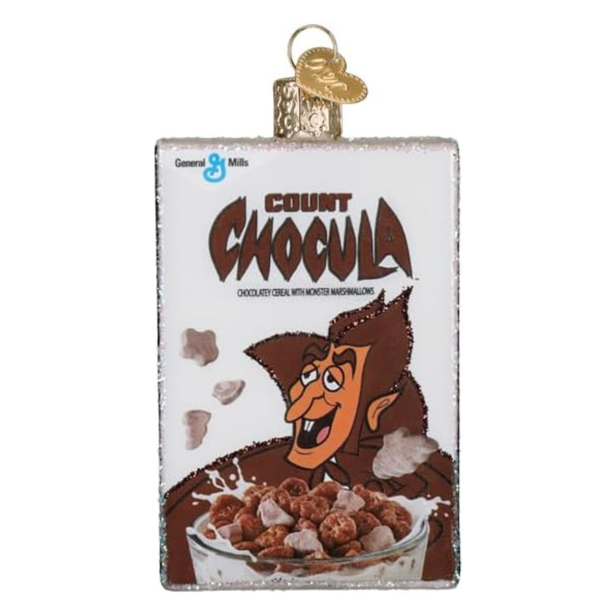 Old World Christmas Blown Glass Ornament for Tree, Count Chocula Box