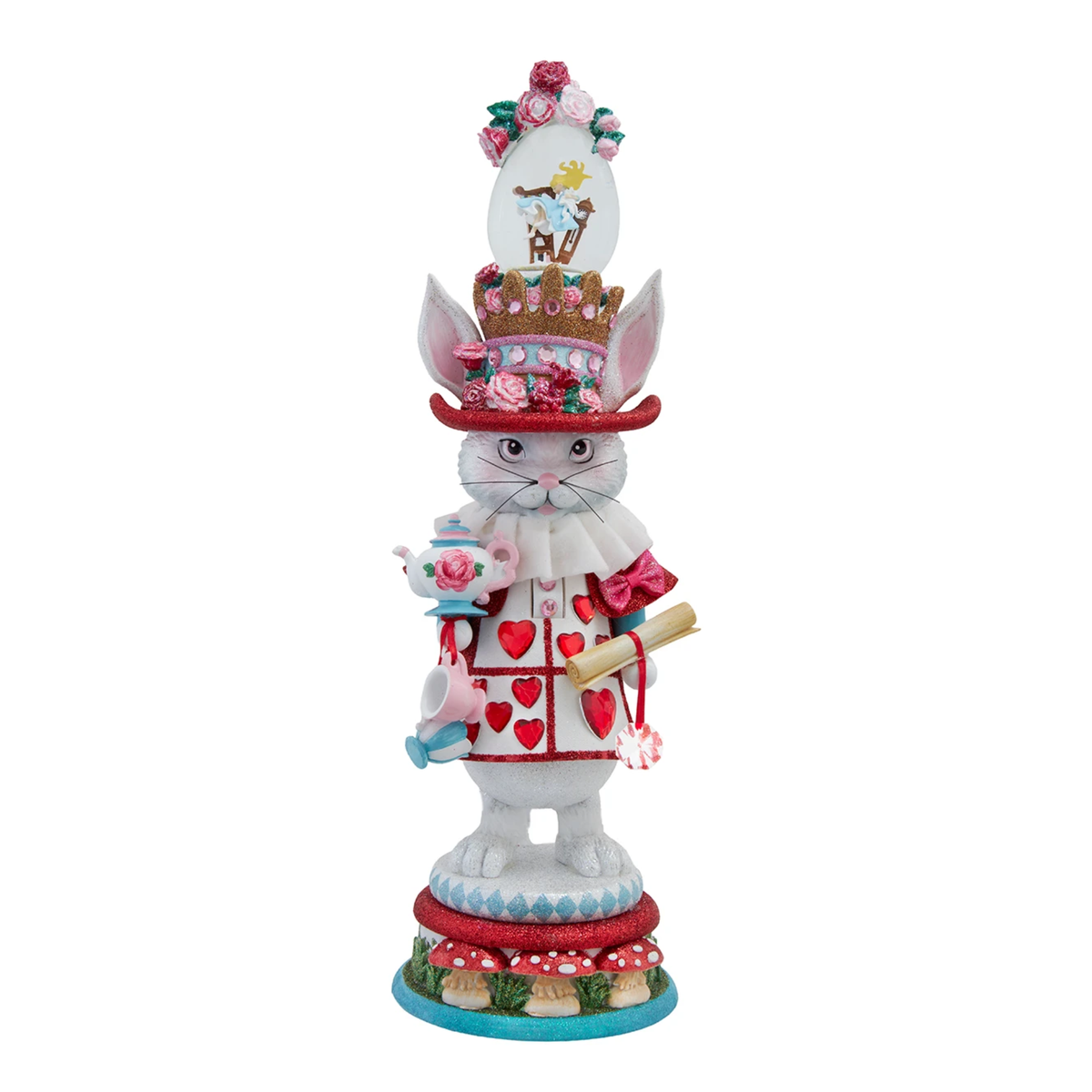 Kurt Adler Hollywood Nutcracker Collection, White Rabbit, 18in