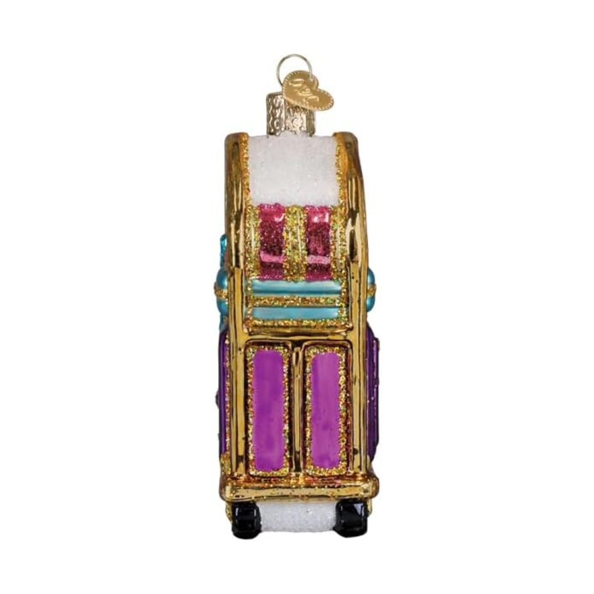 Old World Christmas Blown Glass Tree Ornament, Hotel Luggage Cart