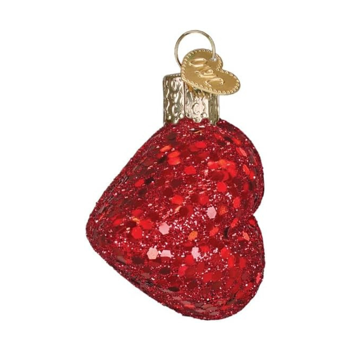Old World Christmas Blown Glass Tree Ornament, Jeweled Lips, Red