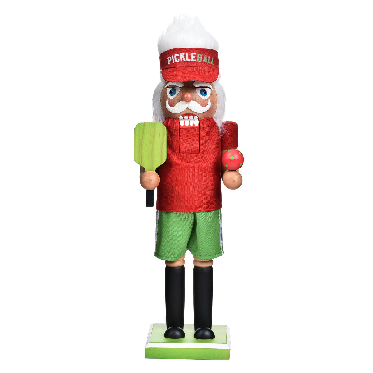 Garden Elements Black Forest Beech Wood Pickleball Nutcracker, 15in