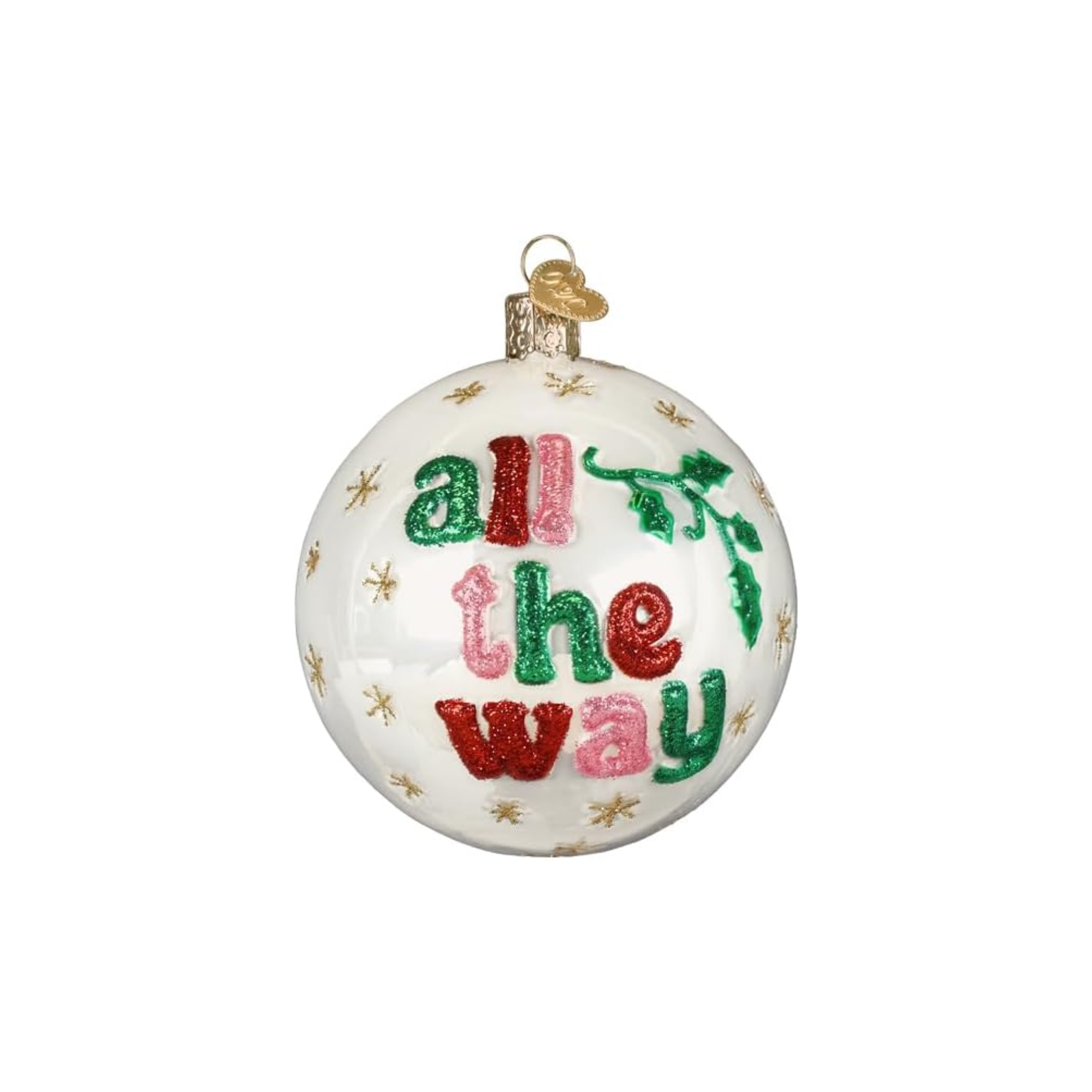 Old World Christmas, Round Collection, Jingle Bell Glass Ornament