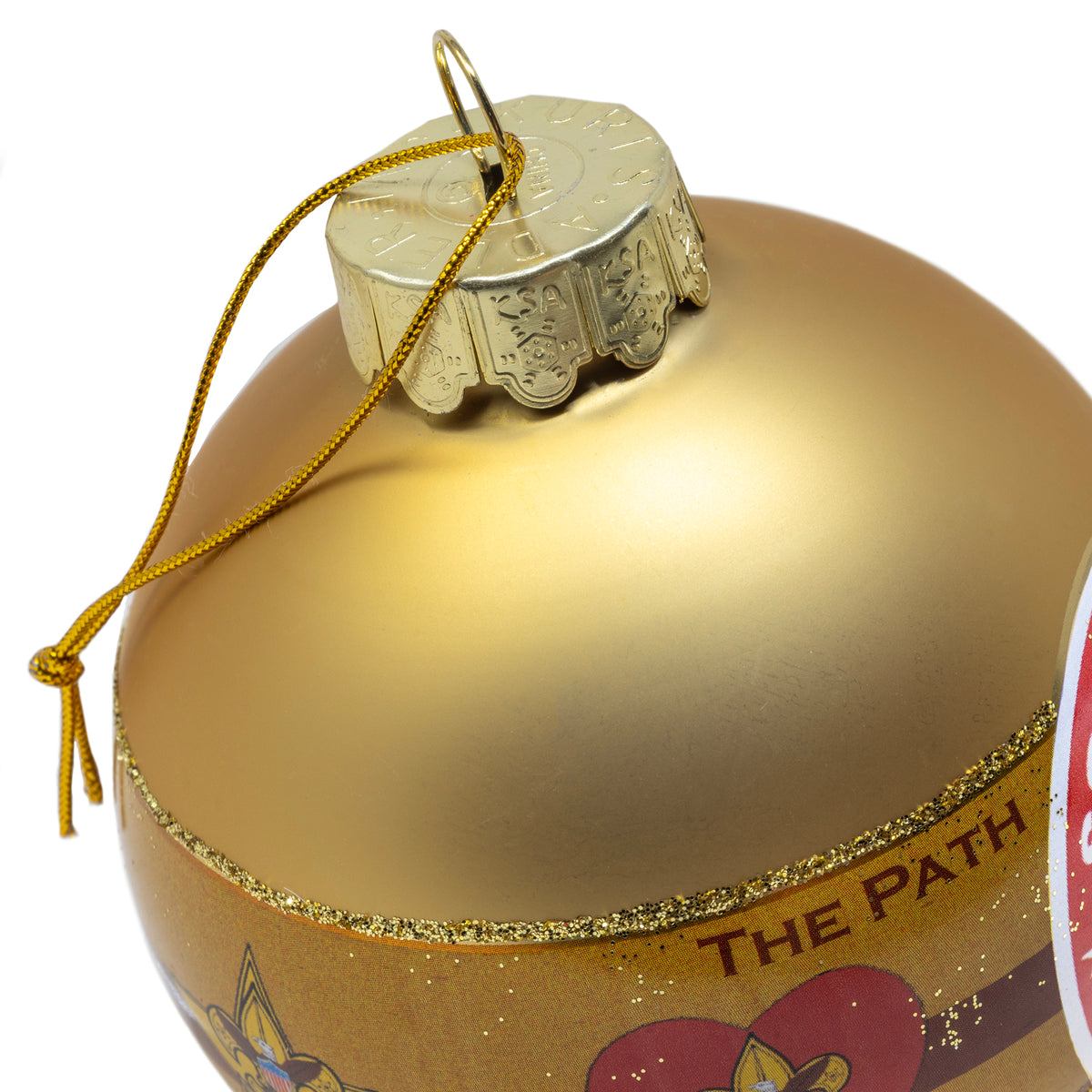 Kurt Adler Boy Scouts of America "The Path to Eagle" Glass Ball Ornament, 3"