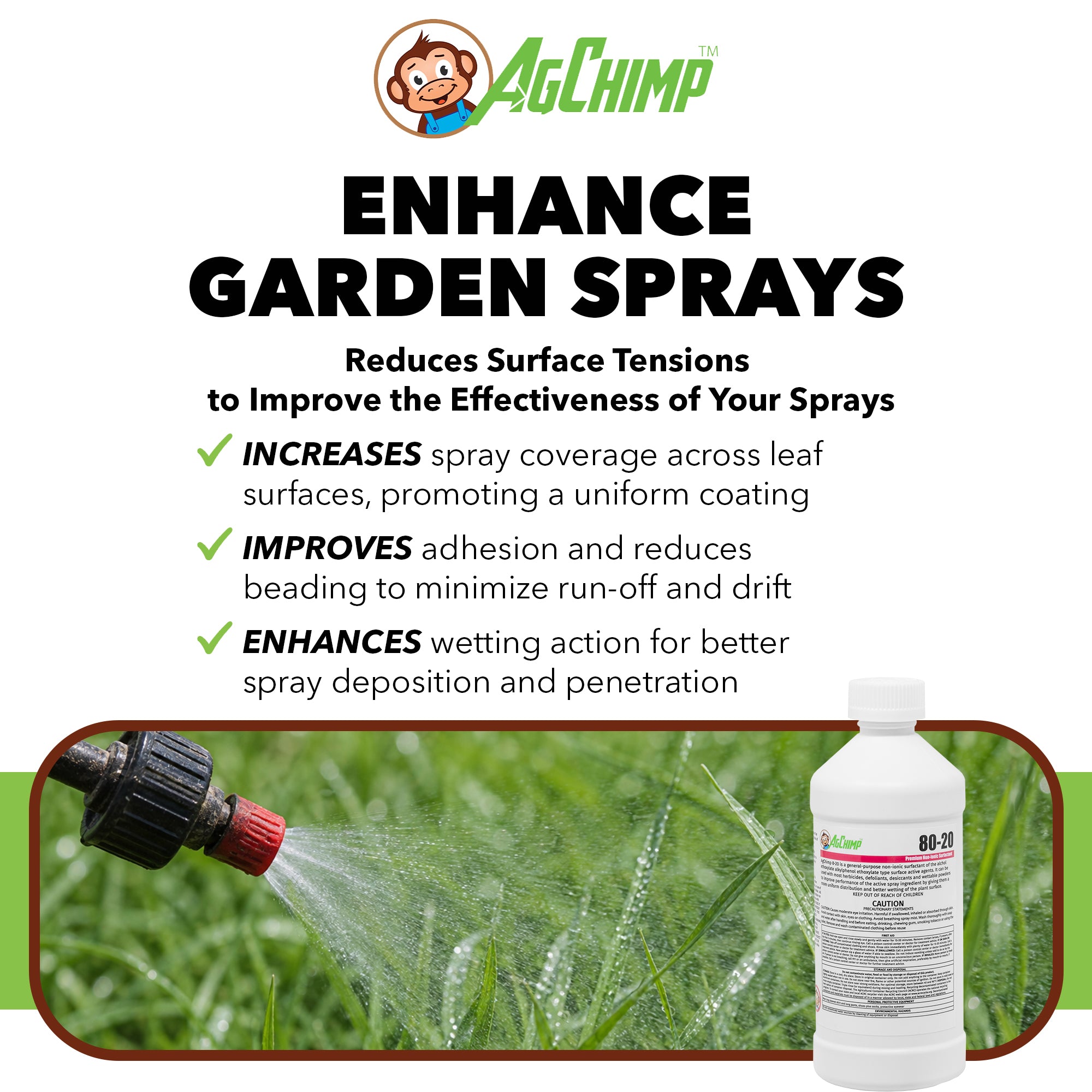 AgChimp 80-20 Non-Ionic Premium Surfactant, 1 pint