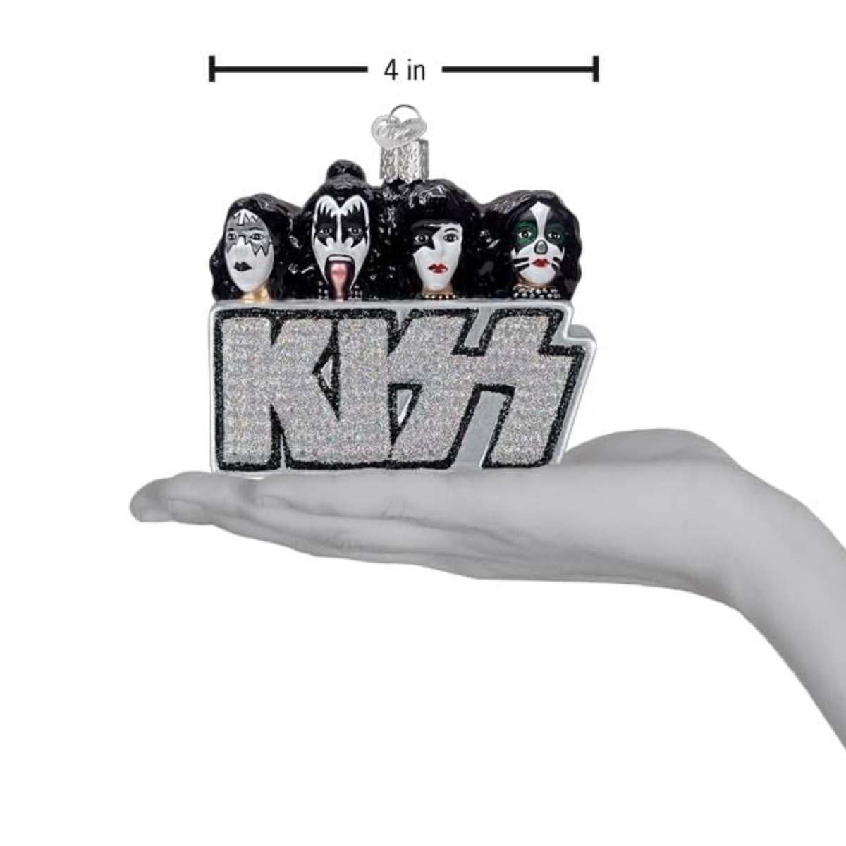 Old World Christmas Blown Glass Tree Ornament, Kiss Rock Band
