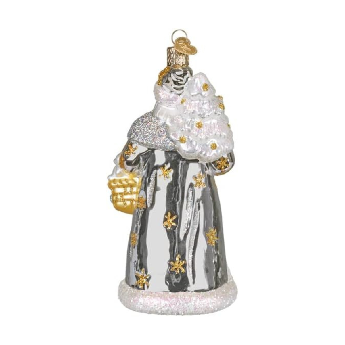 Old World Christmas Blown Glass Tree Ornament, Sterling Santa
