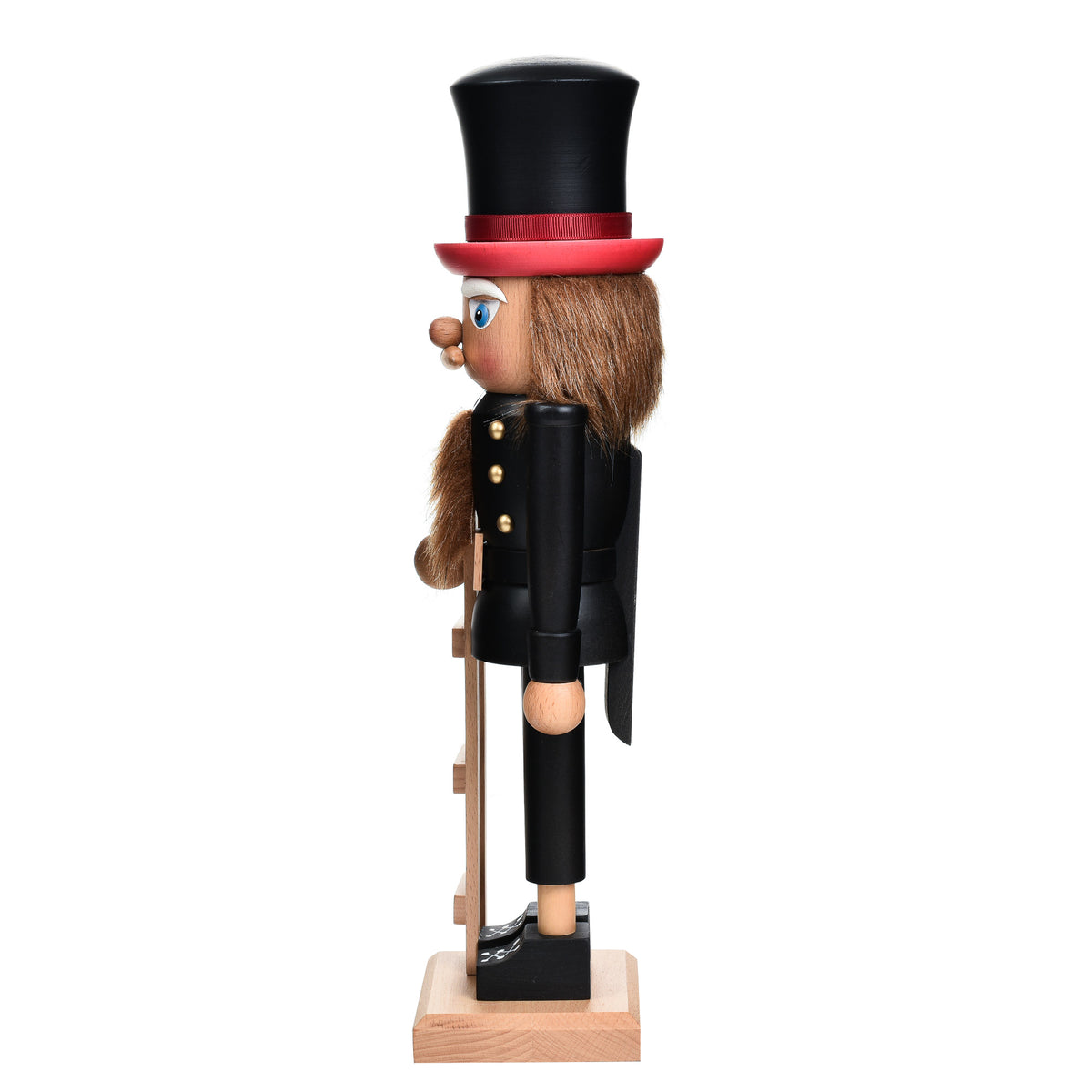Garden Elements Black Forest Beech Wood Chimney Sweep Nutcracker, 15.5in