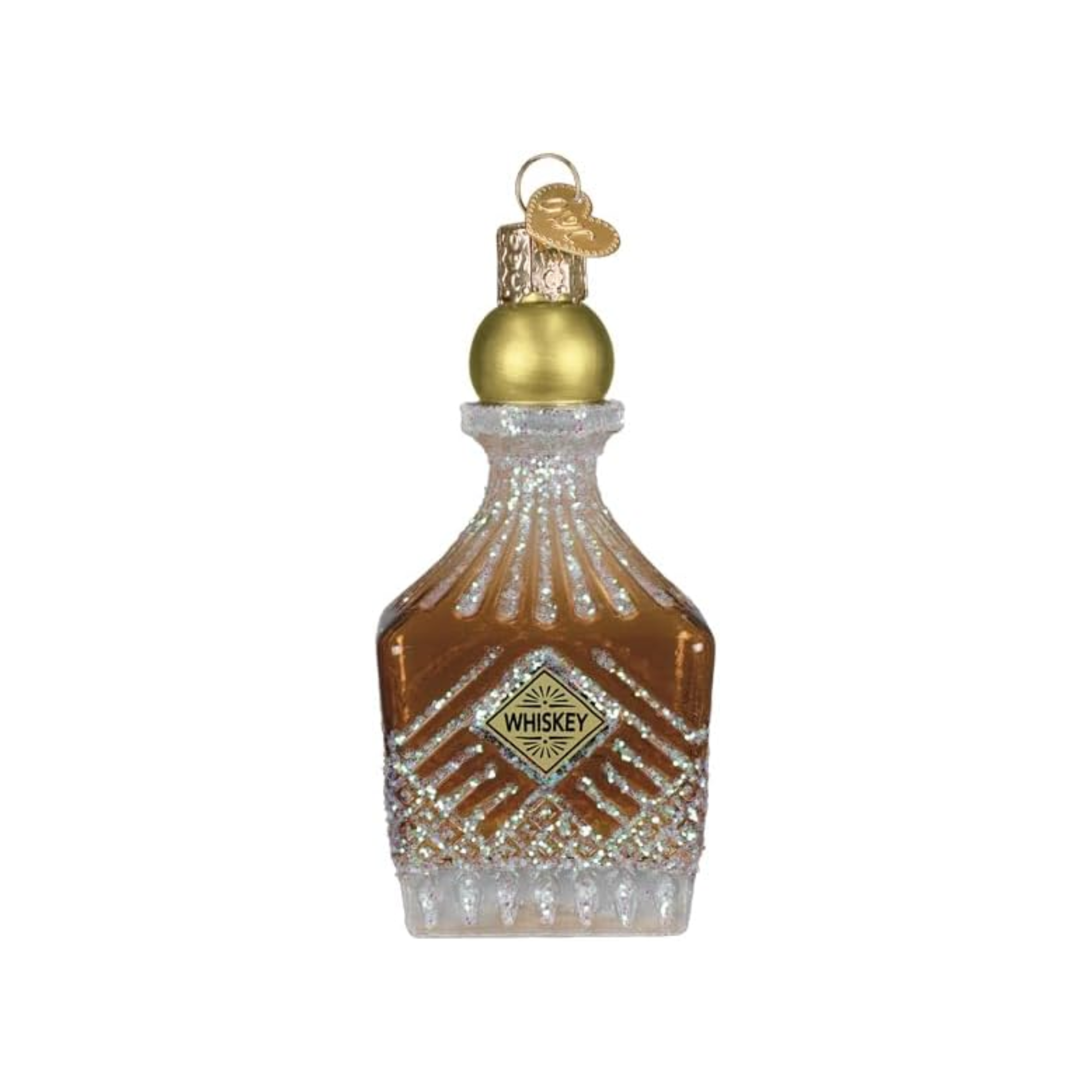 Old World Christmas Blown Glass Ornament Collection, Whiskey Bottle Decanter