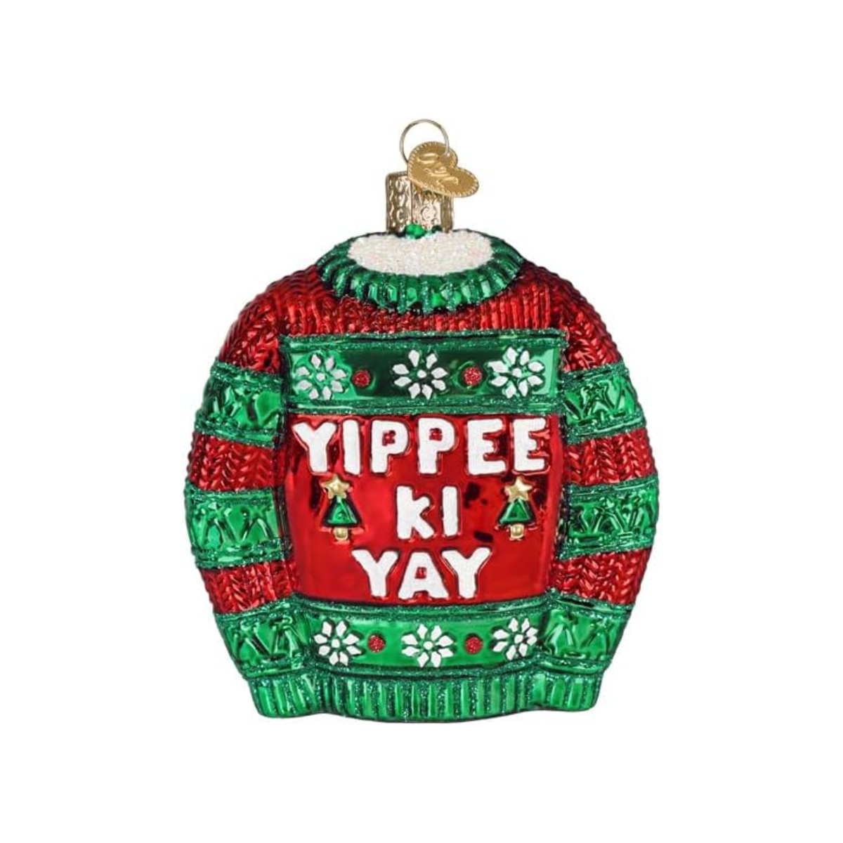 Old World Christmas Blown Glass Ornament Collection, Yippee Ki Yay Sweater