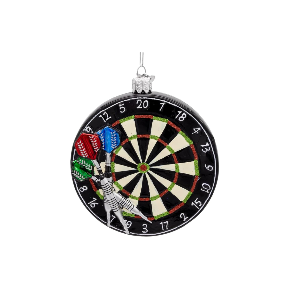 Kurt Adler Noble Gems Glass Ornament for Christmas Tree, Dartboard
